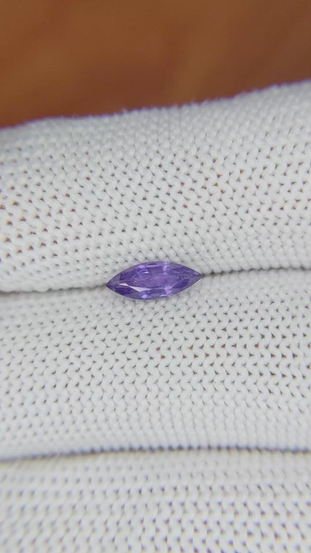 0.60 Ct. Purple Sapphire from Ceylon (Sri Lanka) Size Video