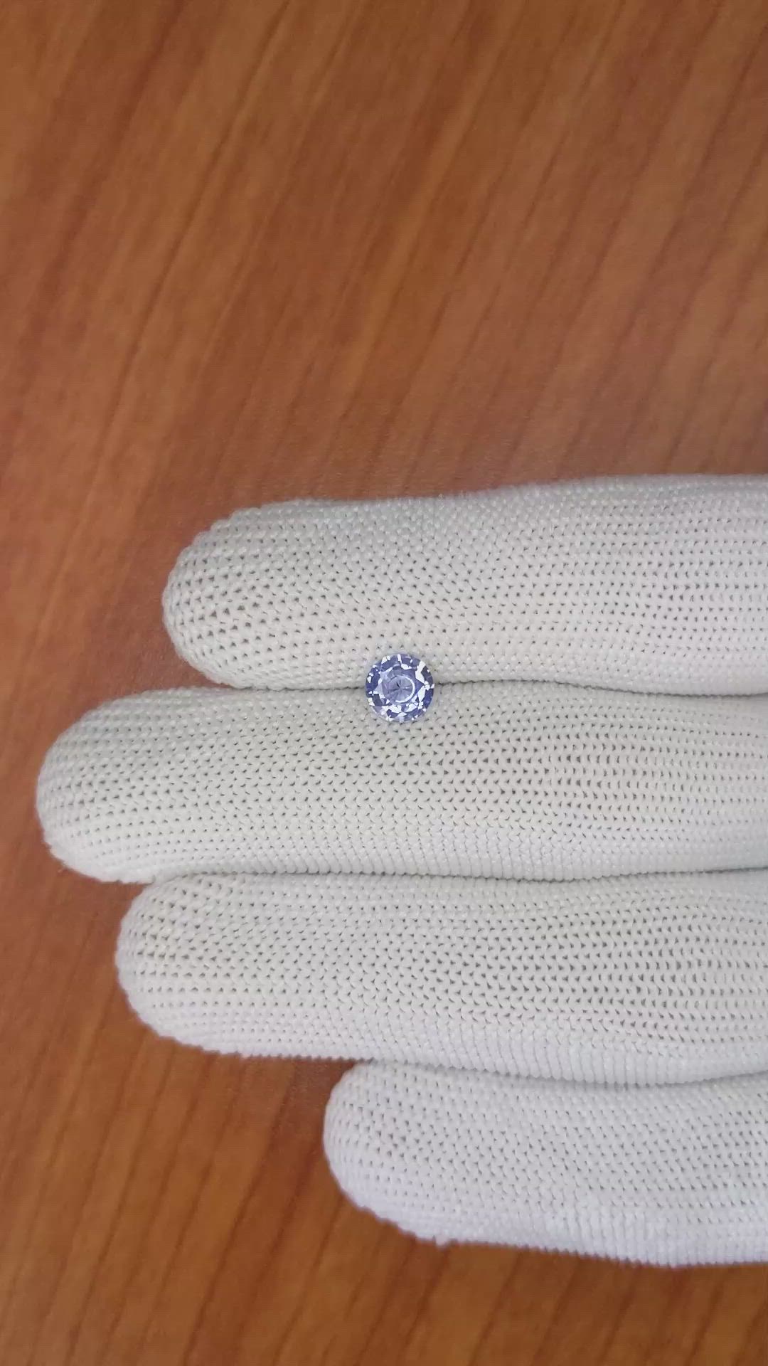 0.77 Ct. Blue Sapphire from Ceylon (Sri Lanka) Size Video