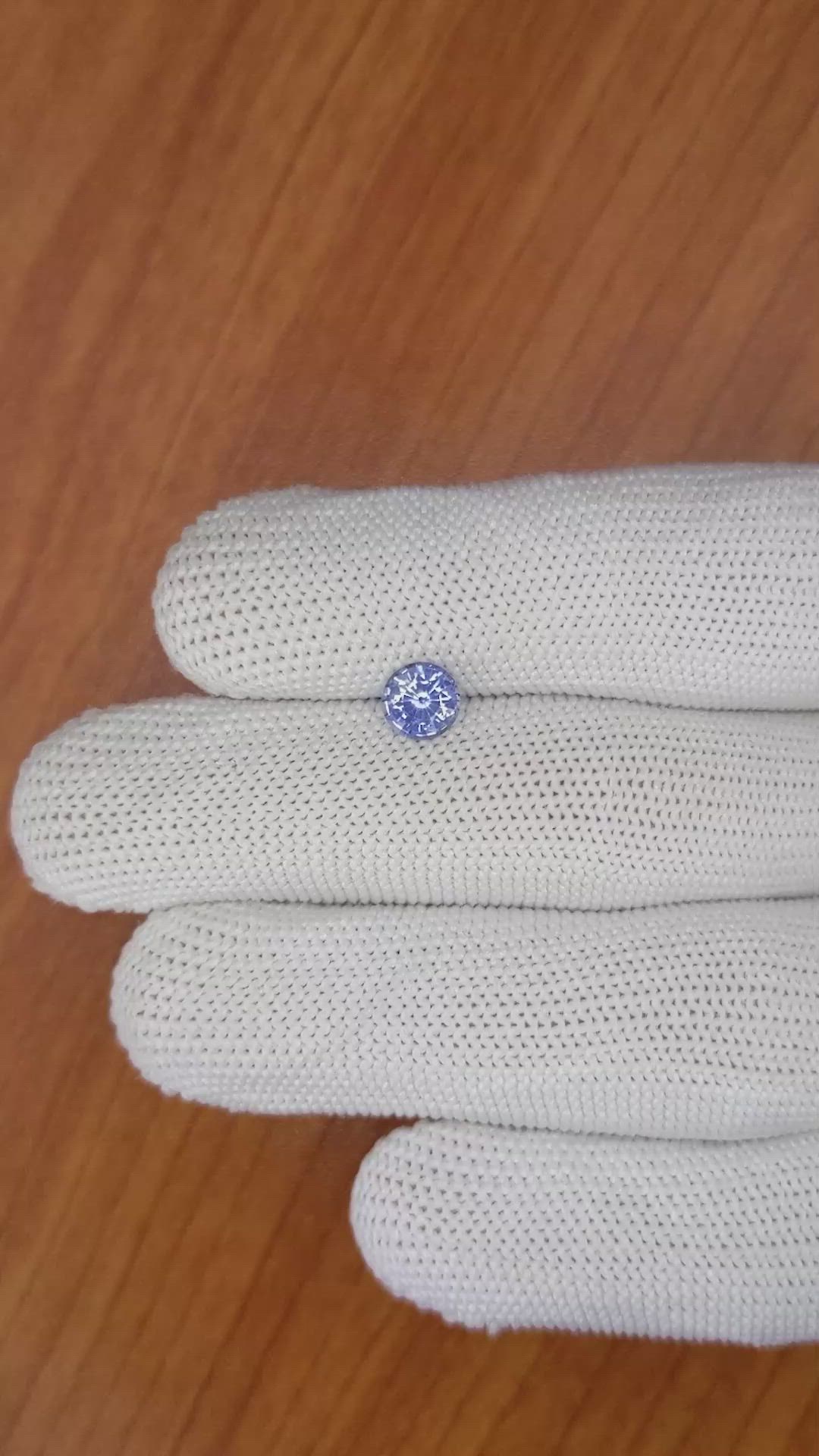 1.07 Ct. Blue Sapphire from Ceylon (Sri Lanka) Size Video
