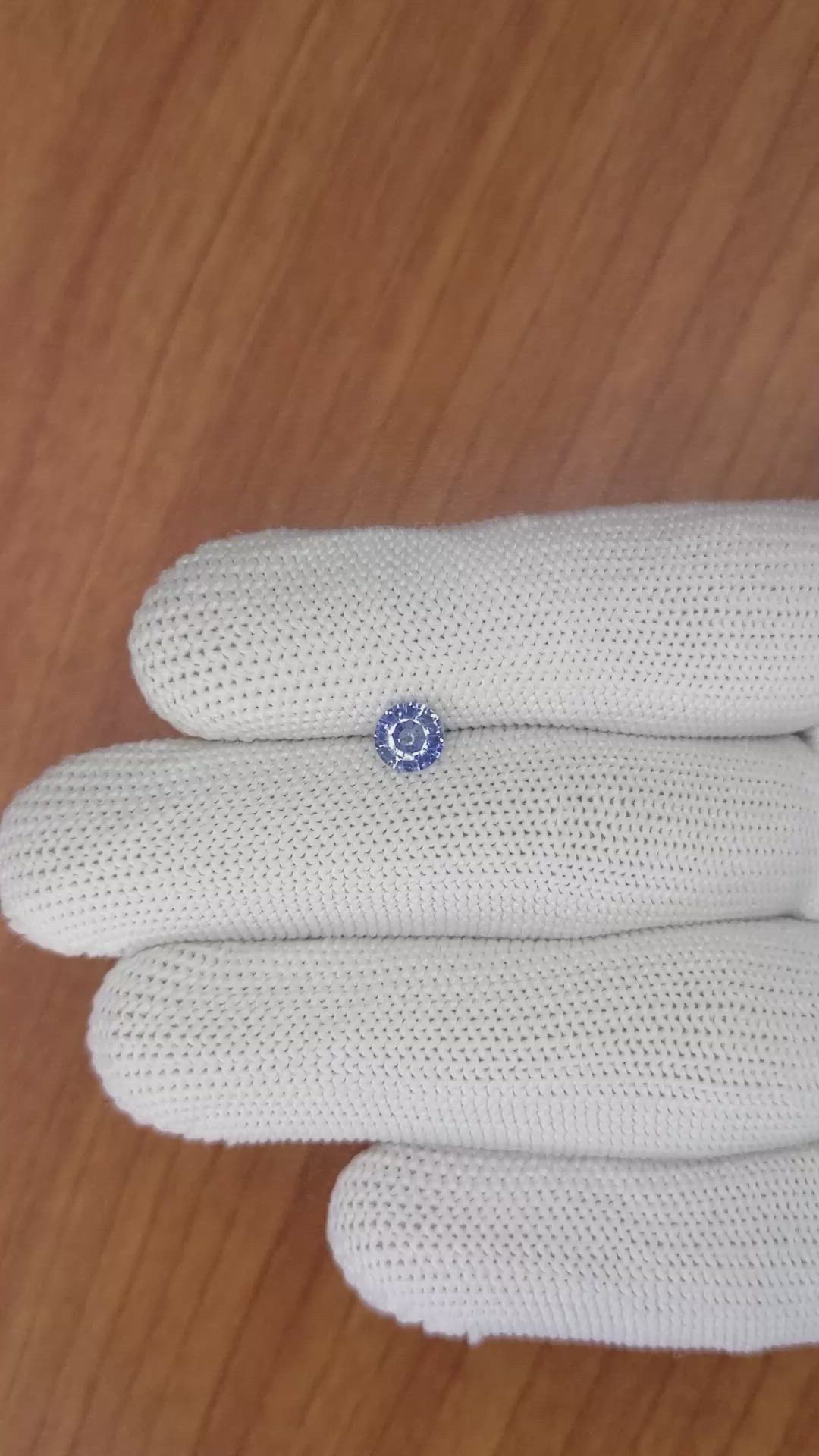 0.72 Ct. Blue Sapphire from Ceylon (Sri Lanka) Size Video