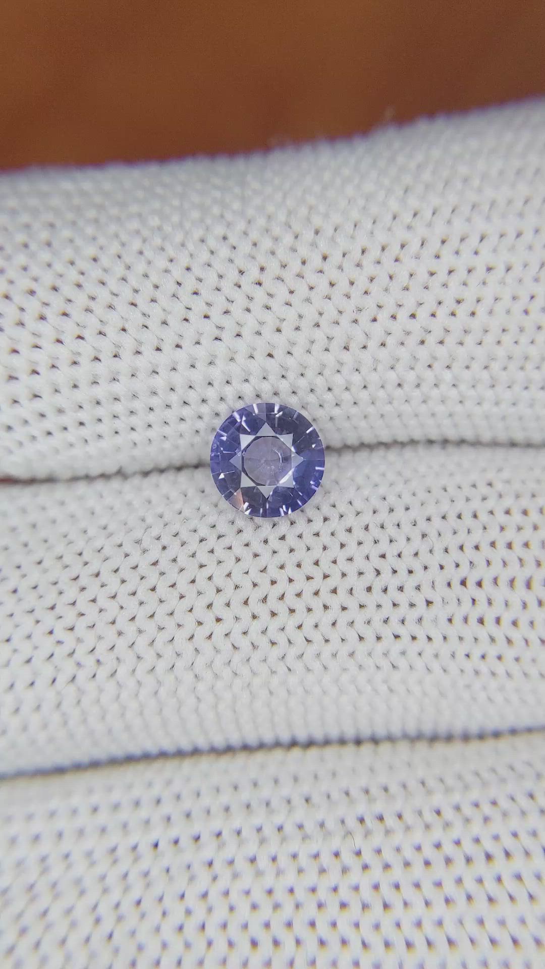 1.07 Ct. Purplish Blue Sapphire from Ceylon (Sri Lanka) Size Video