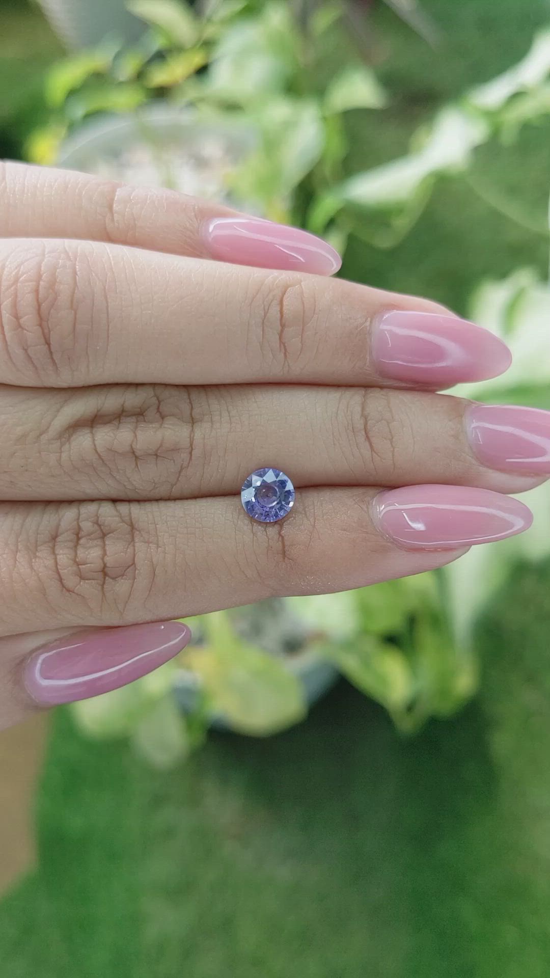 1.07 Ct. Purplish Blue Sapphire from Ceylon (Sri Lanka) Size Video