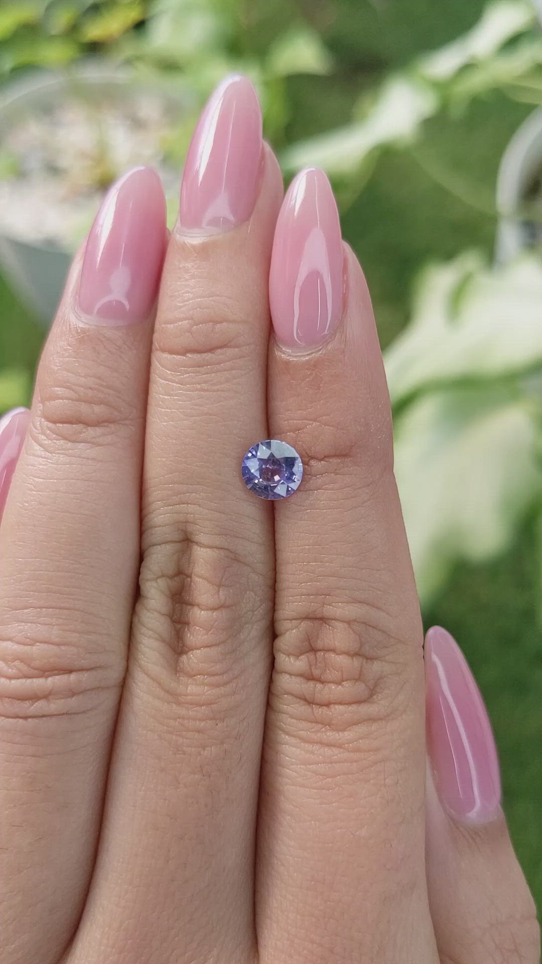 1.07 Ct. Purplish Blue Sapphire from Ceylon (Sri Lanka) Size Video