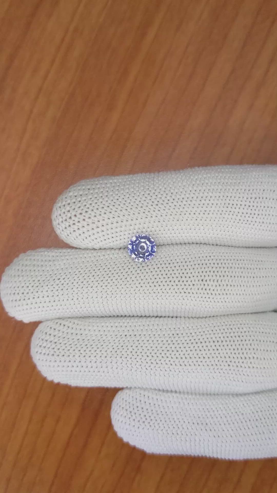 1.07 Ct. Purplish Blue Sapphire from Ceylon (Sri Lanka) Size Video