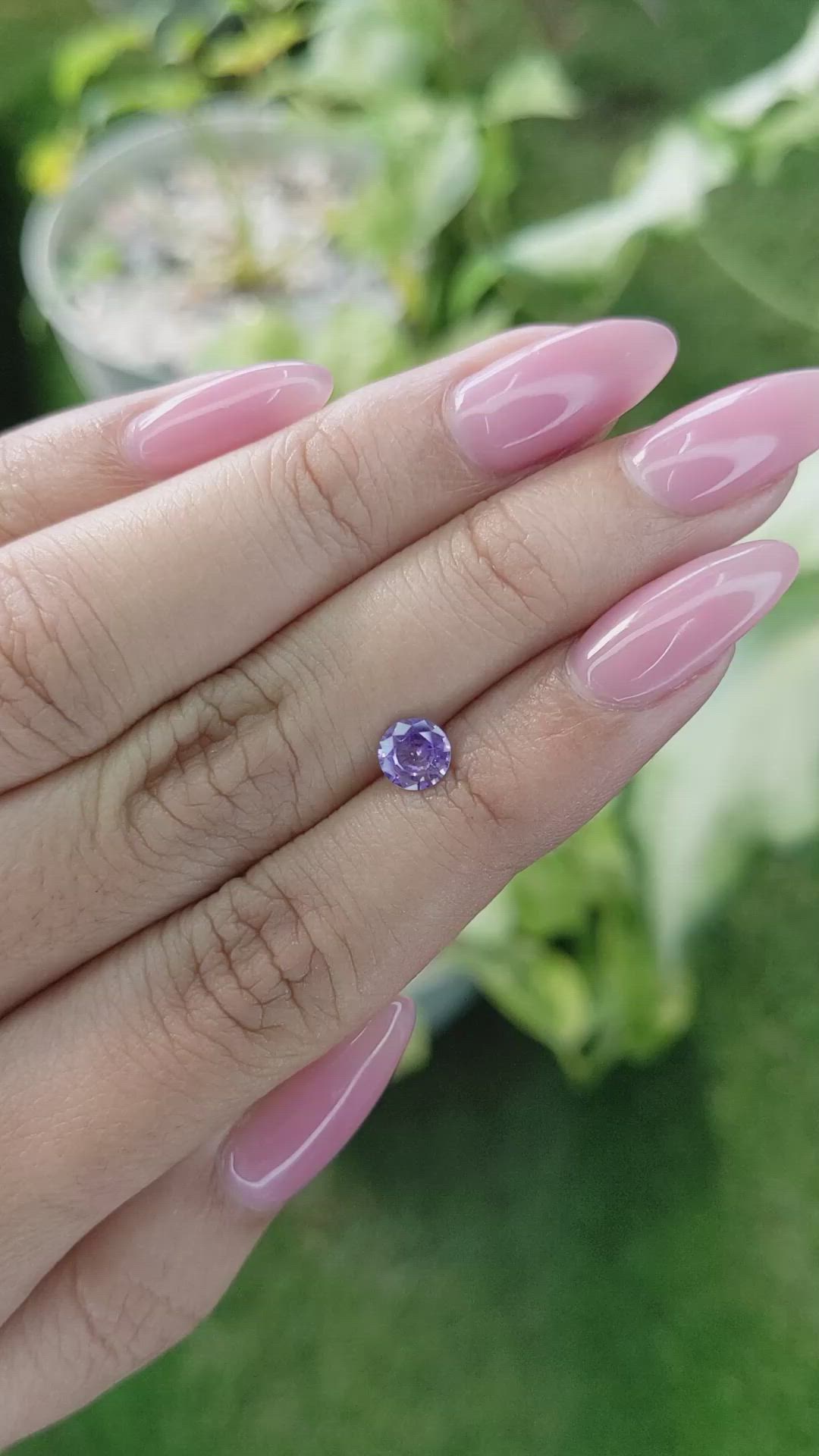 0.69 Ct. Purple Sapphire from Ceylon (Sri Lanka) Size Video