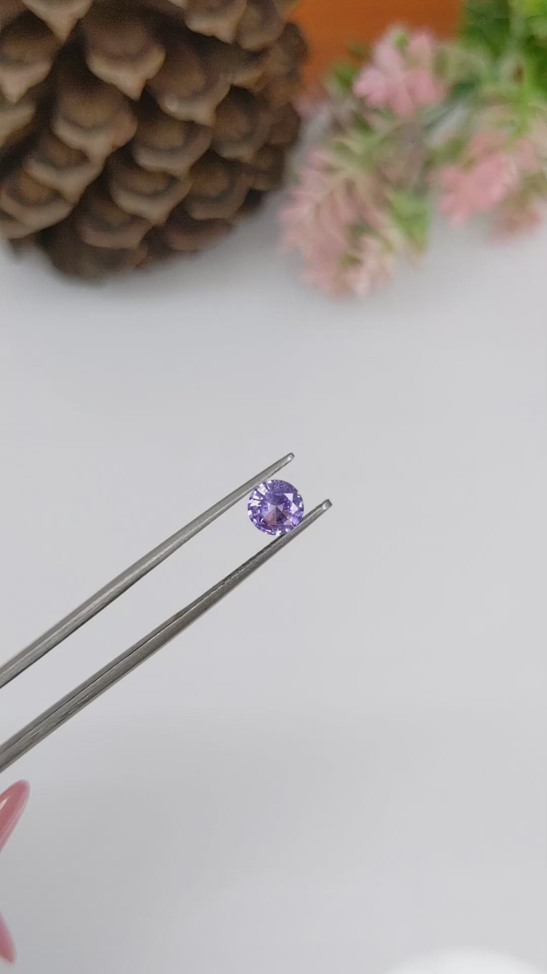 0.69 Ct. Purple Sapphire from Ceylon (Sri Lanka) Size Video