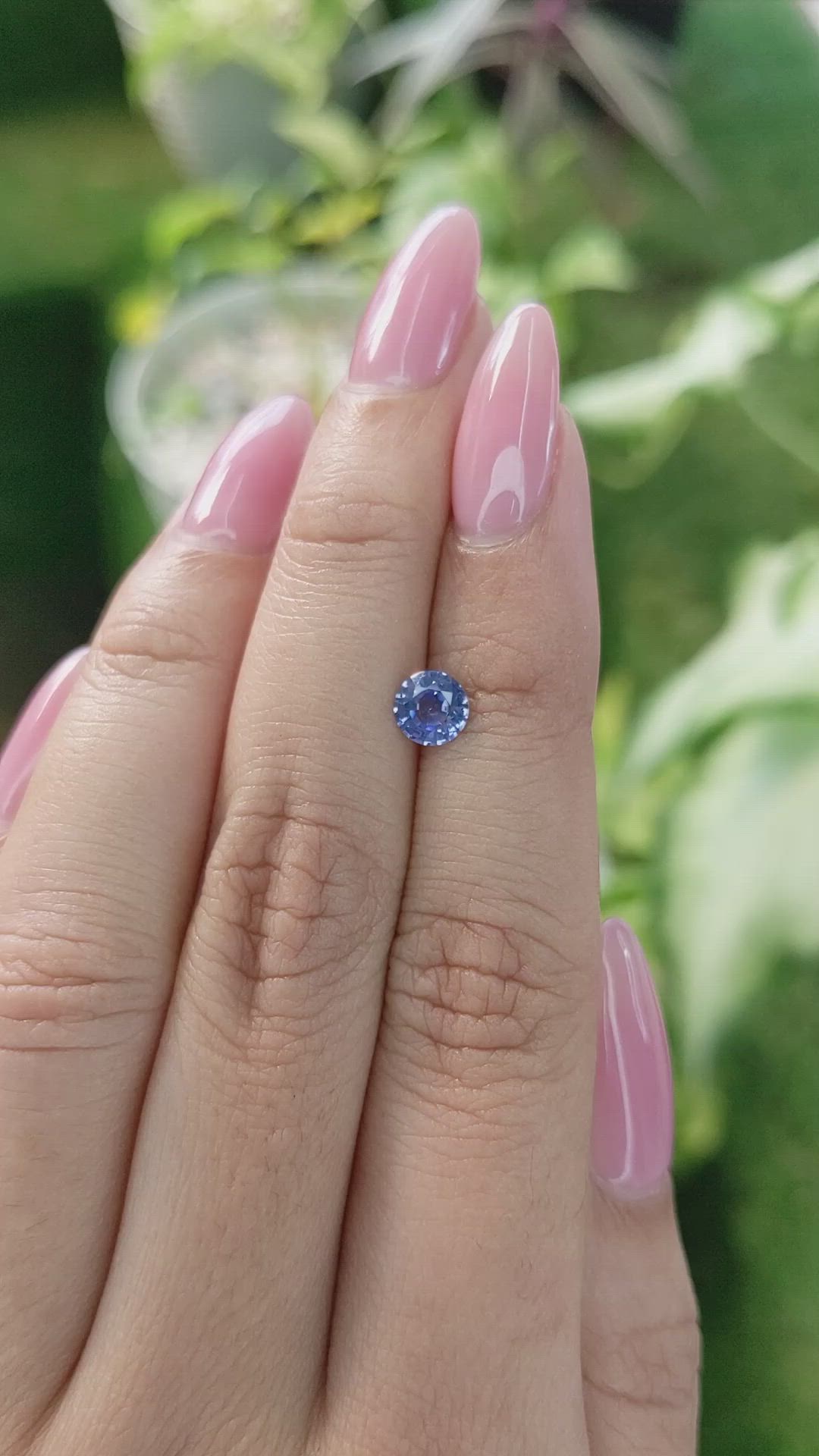 0.76 Ct. Blue Sapphire from Ceylon (Sri Lanka) Size Video