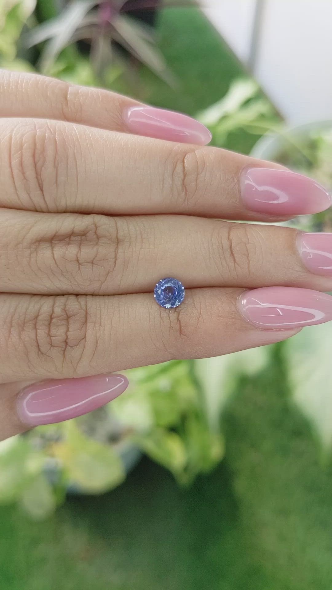 0.76 Ct. Blue Sapphire from Ceylon (Sri Lanka) Size Video