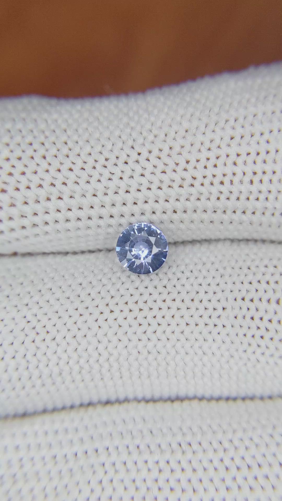 0.64 Ct. Blue Sapphire from Ceylon (Sri Lanka) Size Video