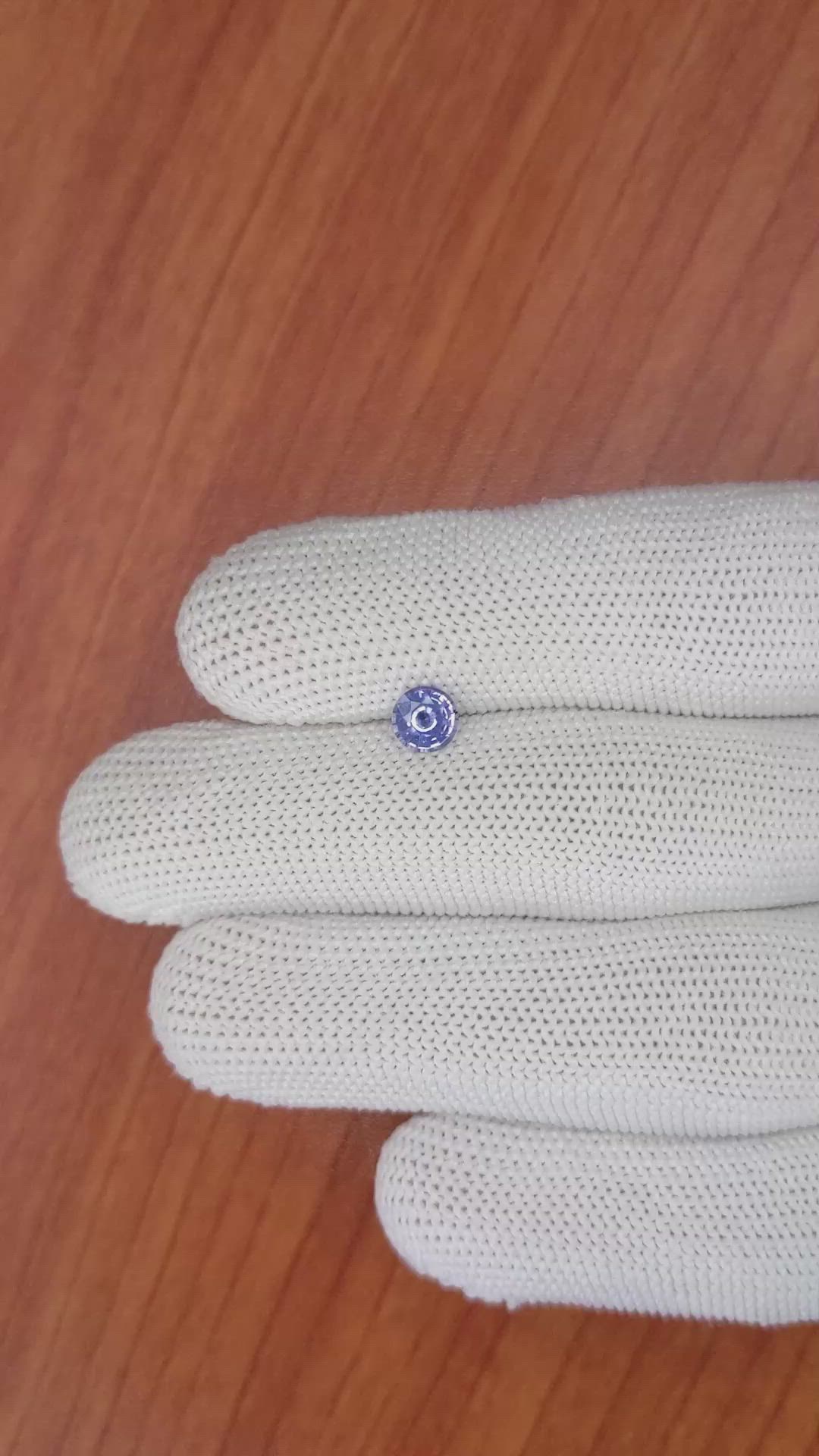 0.68 Ct. Blue Sapphire from Ceylon (Sri Lanka) Size Video