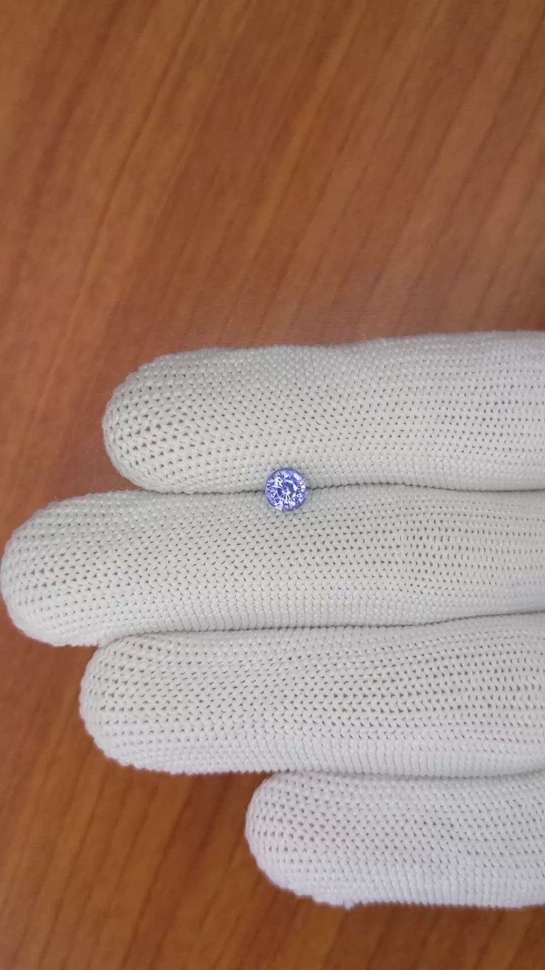 0.59 Ct. Blue Sapphire from Ceylon (Sri Lanka) Size Video