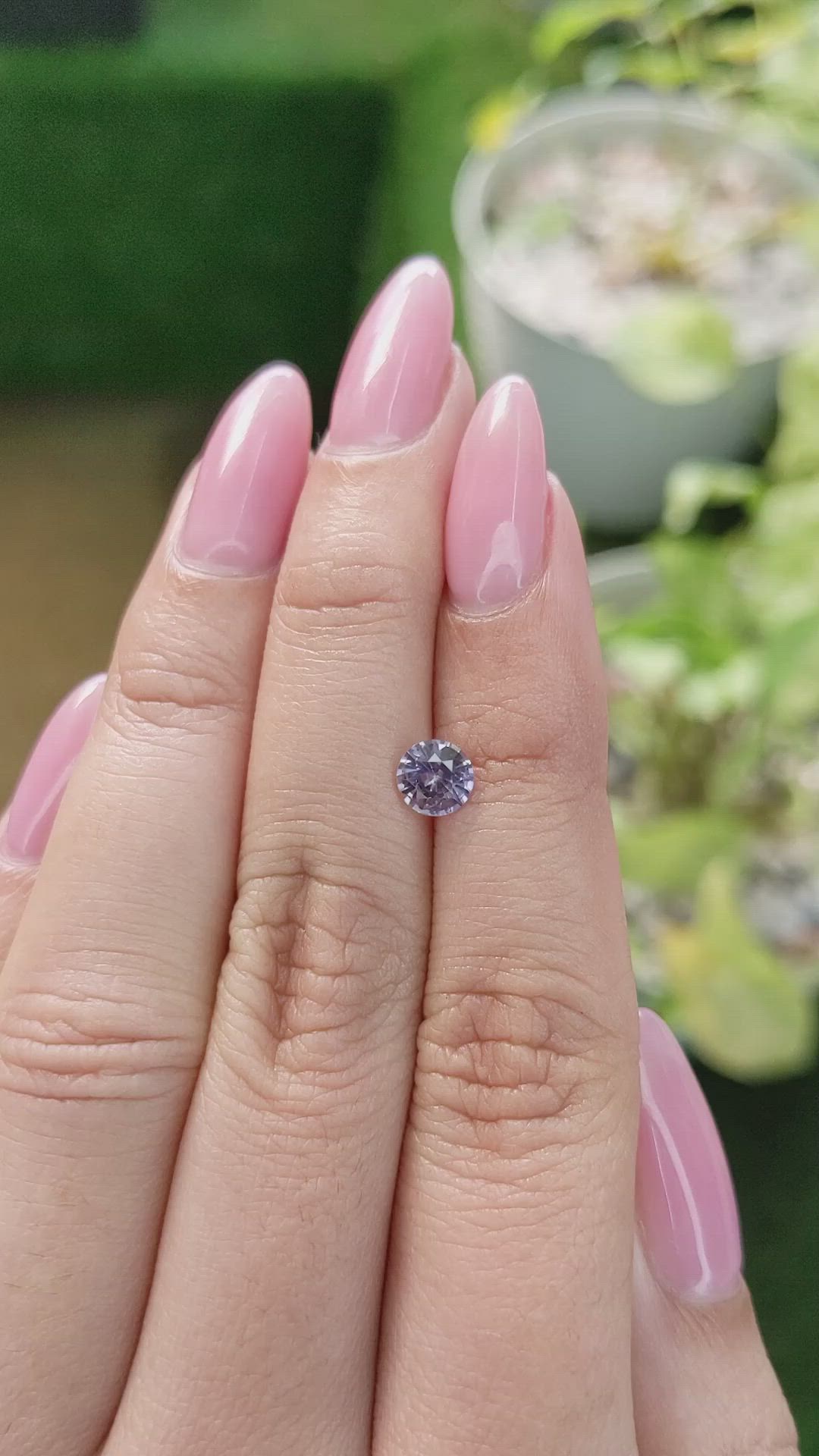 0.81 Ct. Purple Sapphire from Ceylon (Sri Lanka) Size Video