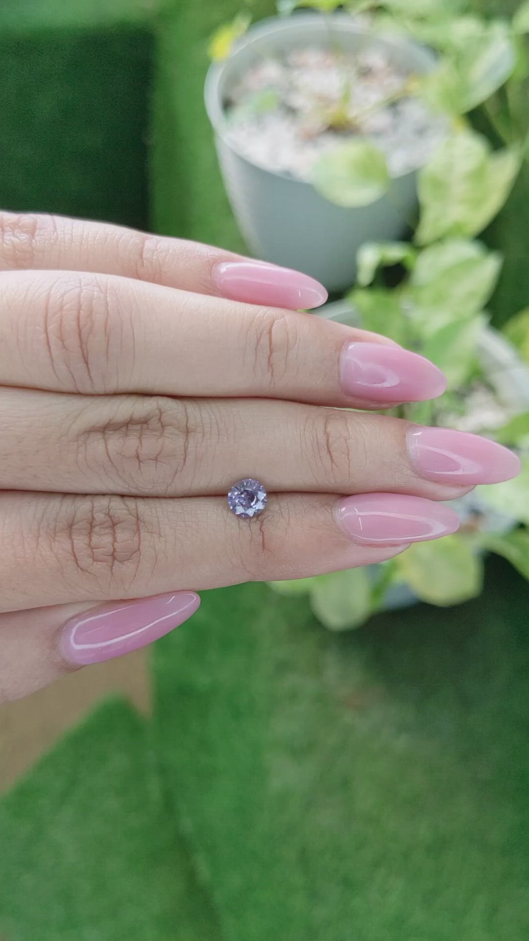 0.81 Ct. Purple Sapphire from Ceylon (Sri Lanka) Size Video