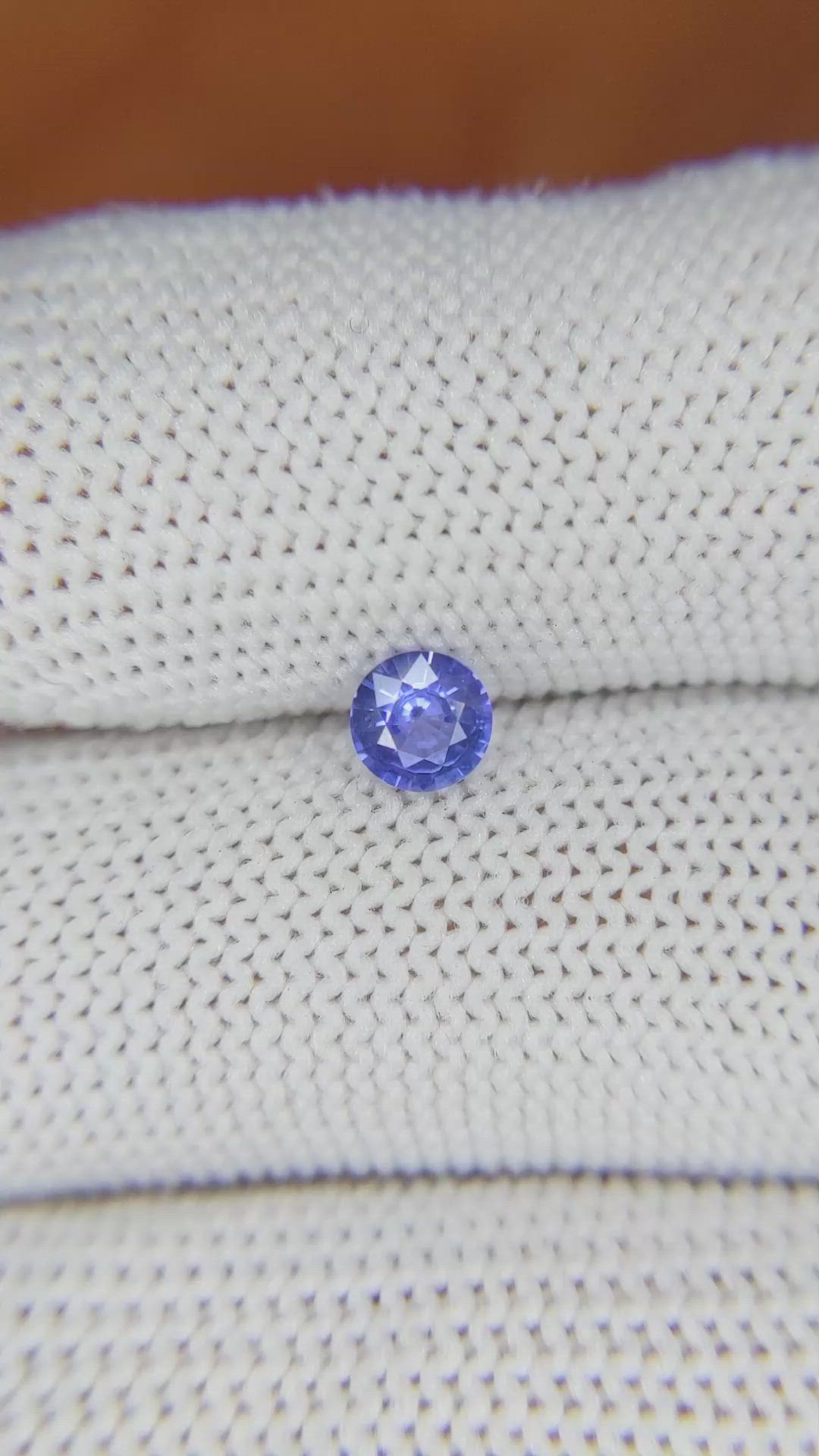 0.46 Ct. Blue Sapphire from Ceylon (Sri Lanka) Size Video