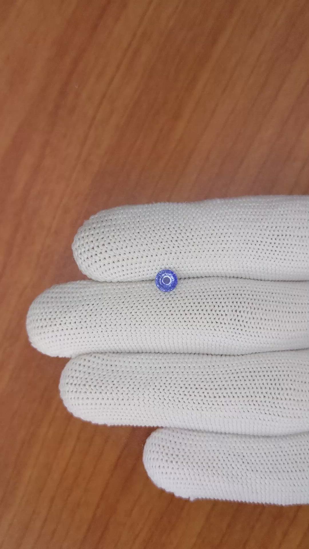 0.46 Ct. Blue Sapphire from Ceylon (Sri Lanka) Size Video