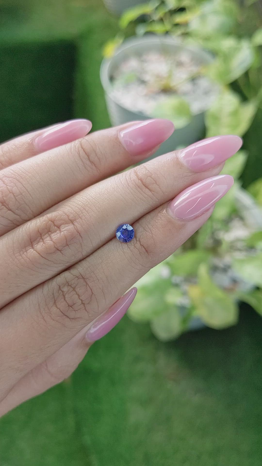 0.46 Ct. Blue Sapphire from Ceylon (Sri Lanka) Size Video