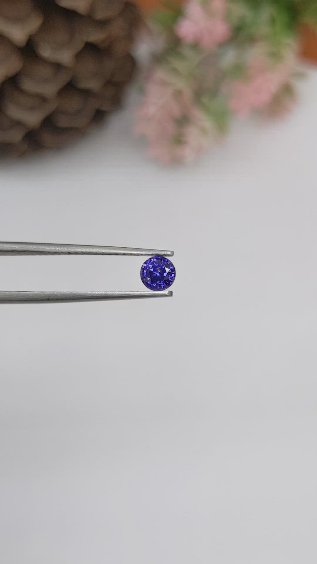 0.57 Ct. Bluish Purple Sapphire from Ceylon (Sri Lanka) Size Video