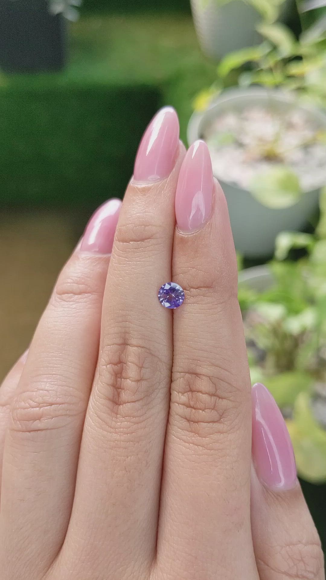 0.56 Ct. Purple Sapphire from Ceylon (Sri Lanka) Size Video