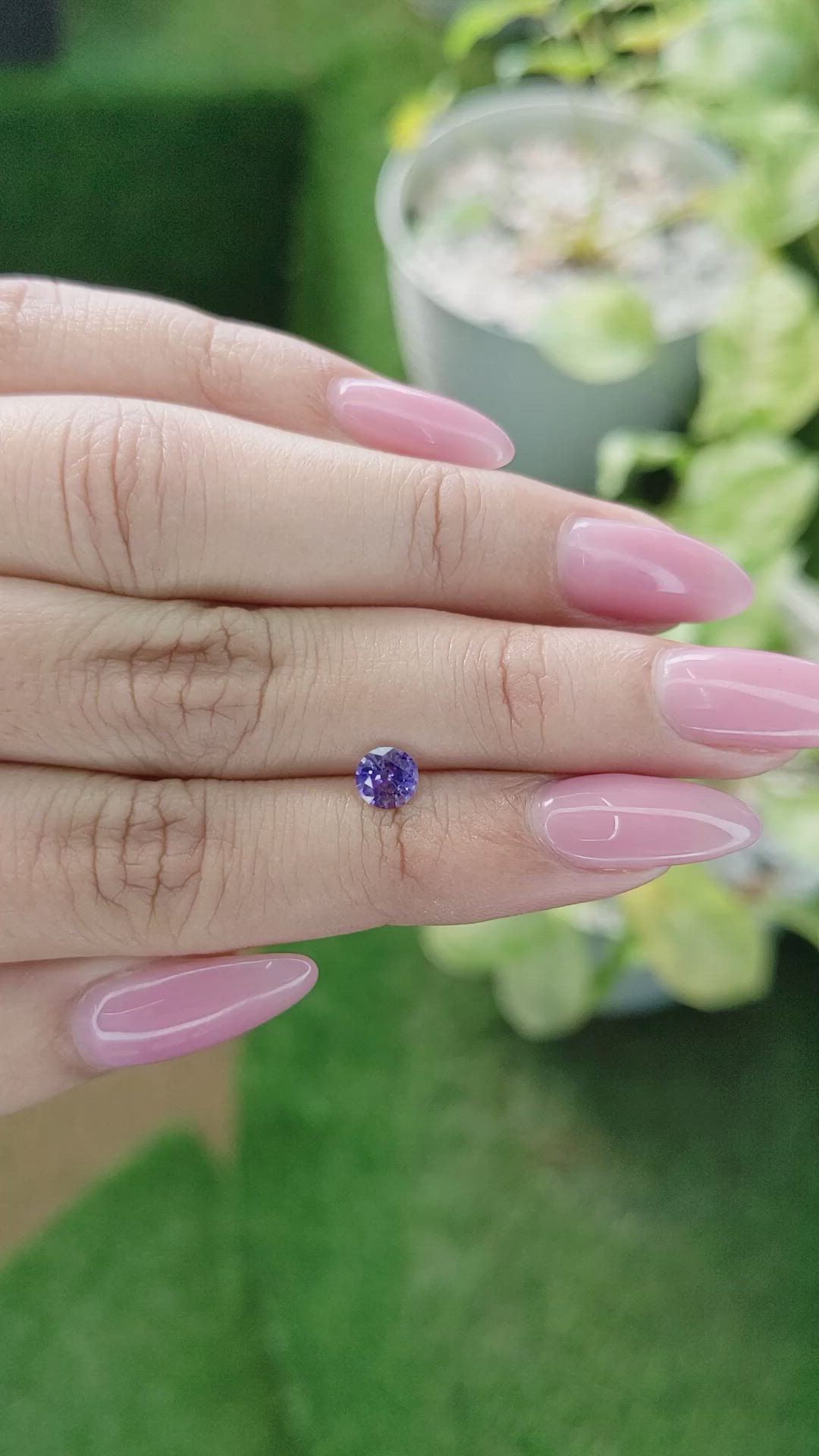 0.56 Ct. Purple Sapphire from Ceylon (Sri Lanka) Size Video
