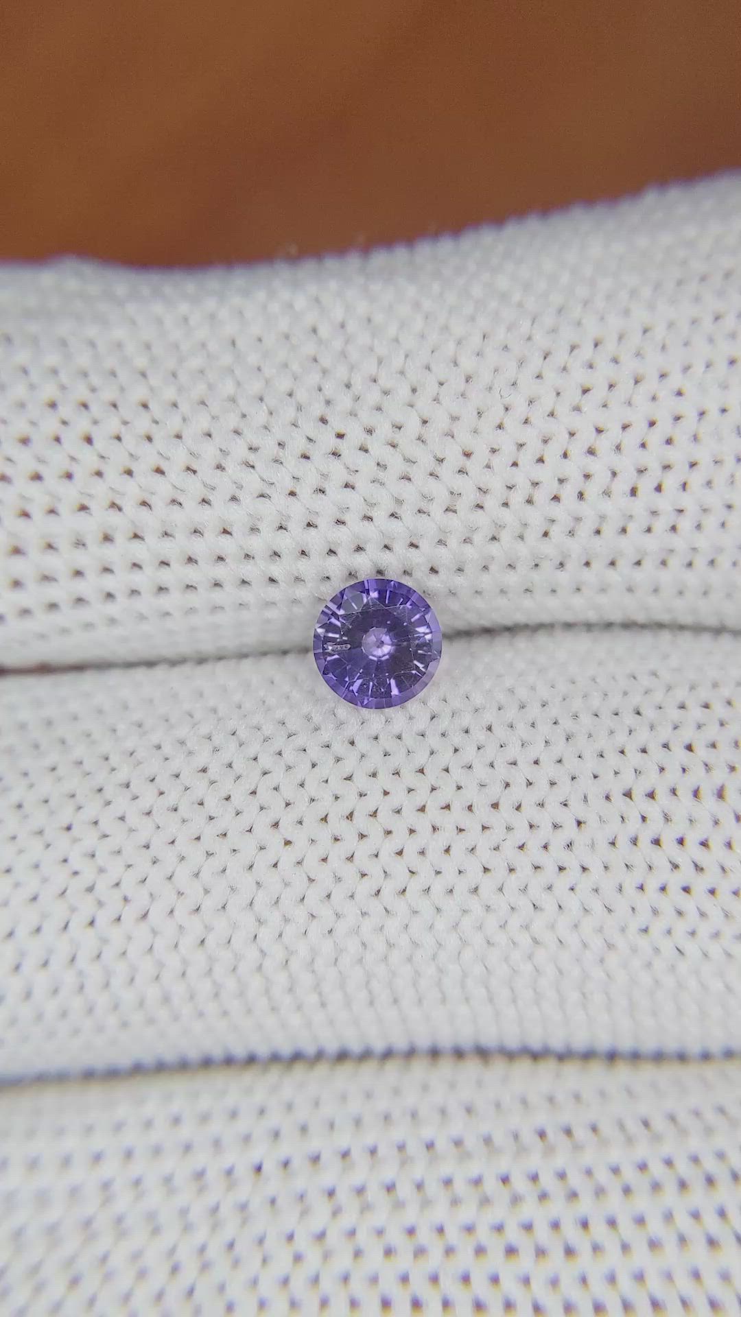 0.56 Ct. Purple Sapphire from Ceylon (Sri Lanka) Size Video