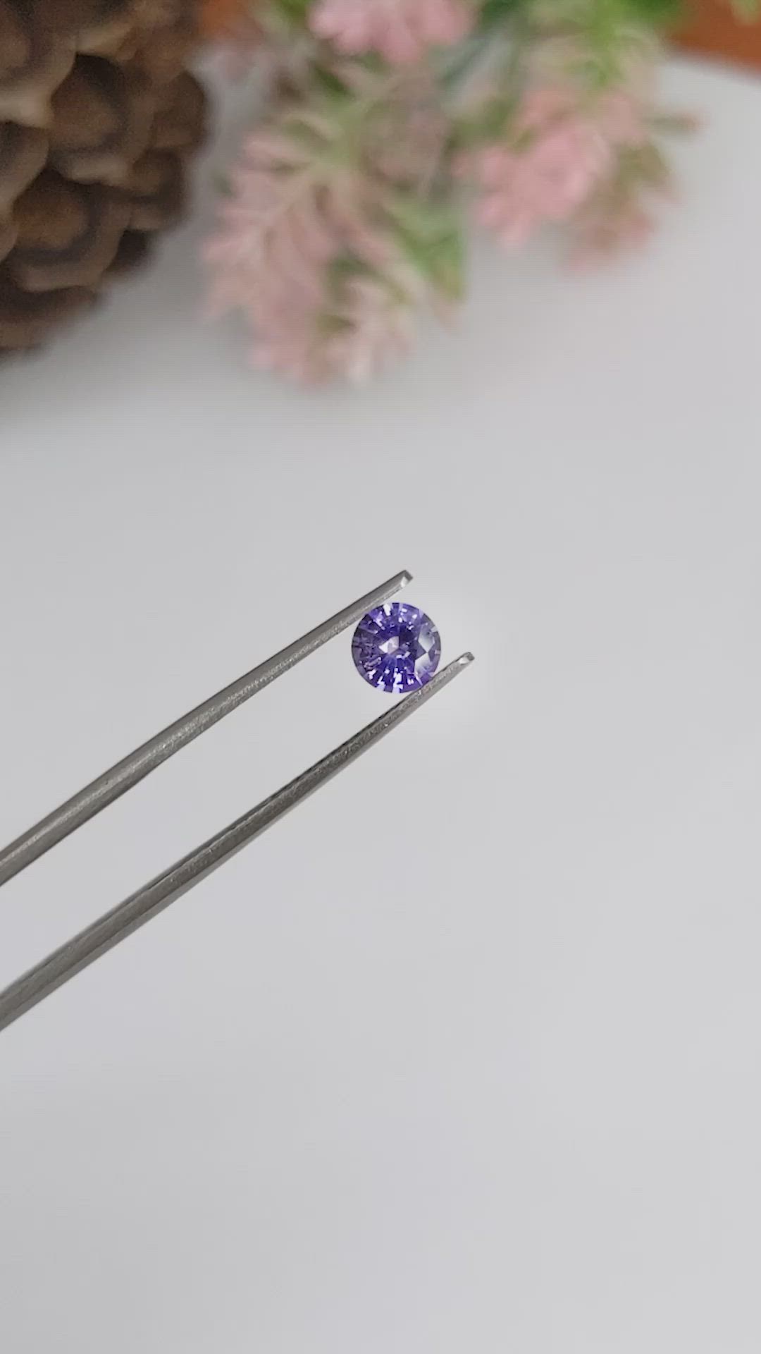0.56 Ct. Purple Sapphire from Ceylon (Sri Lanka) Size Video