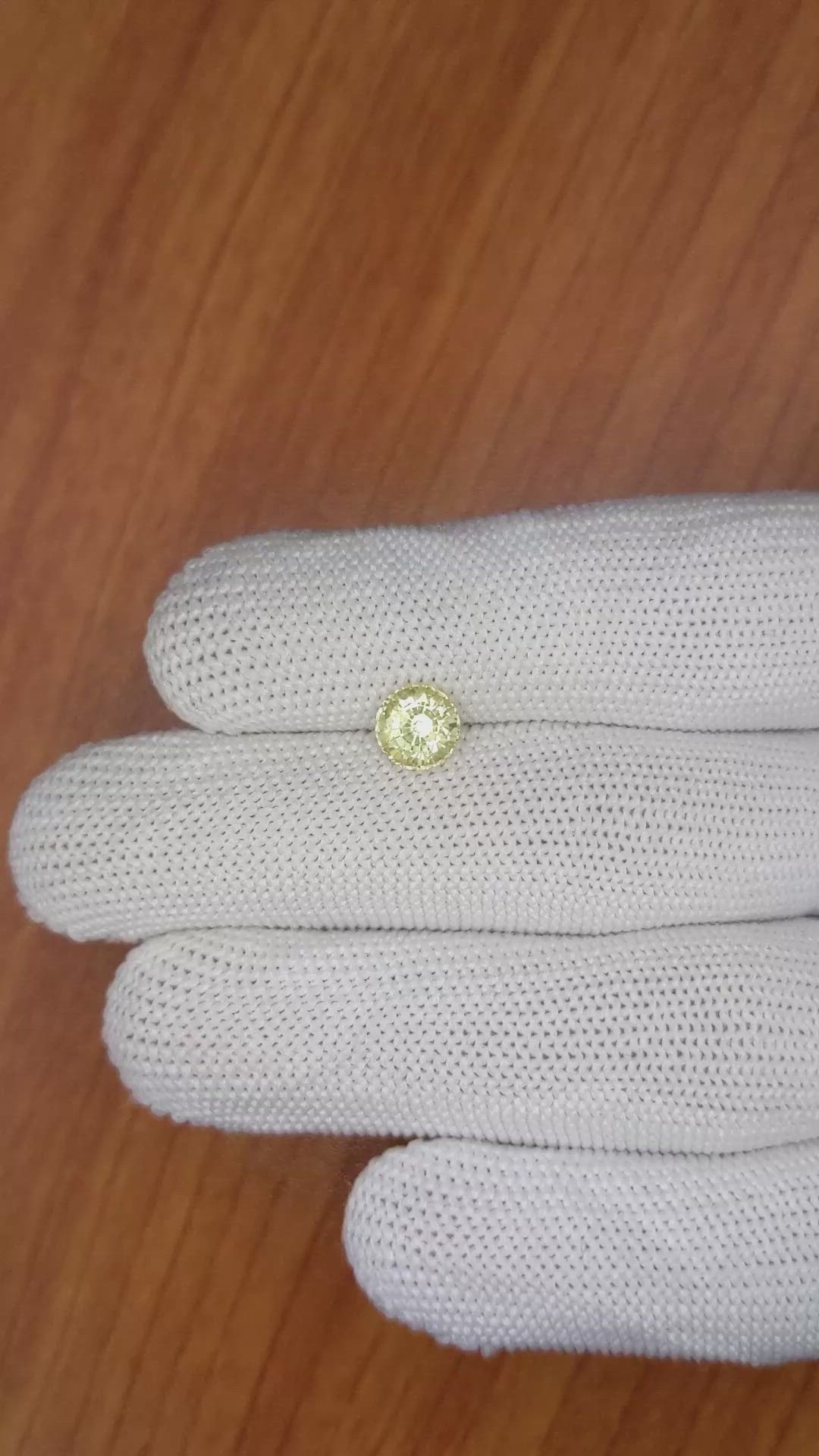 1.67 Ct. Yellow Sapphire from Ceylon (Sri Lanka) Size Video