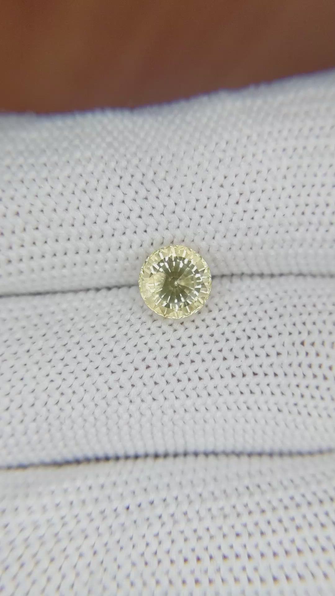 1.67 Ct. Yellow Sapphire from Ceylon (Sri Lanka) Size Video