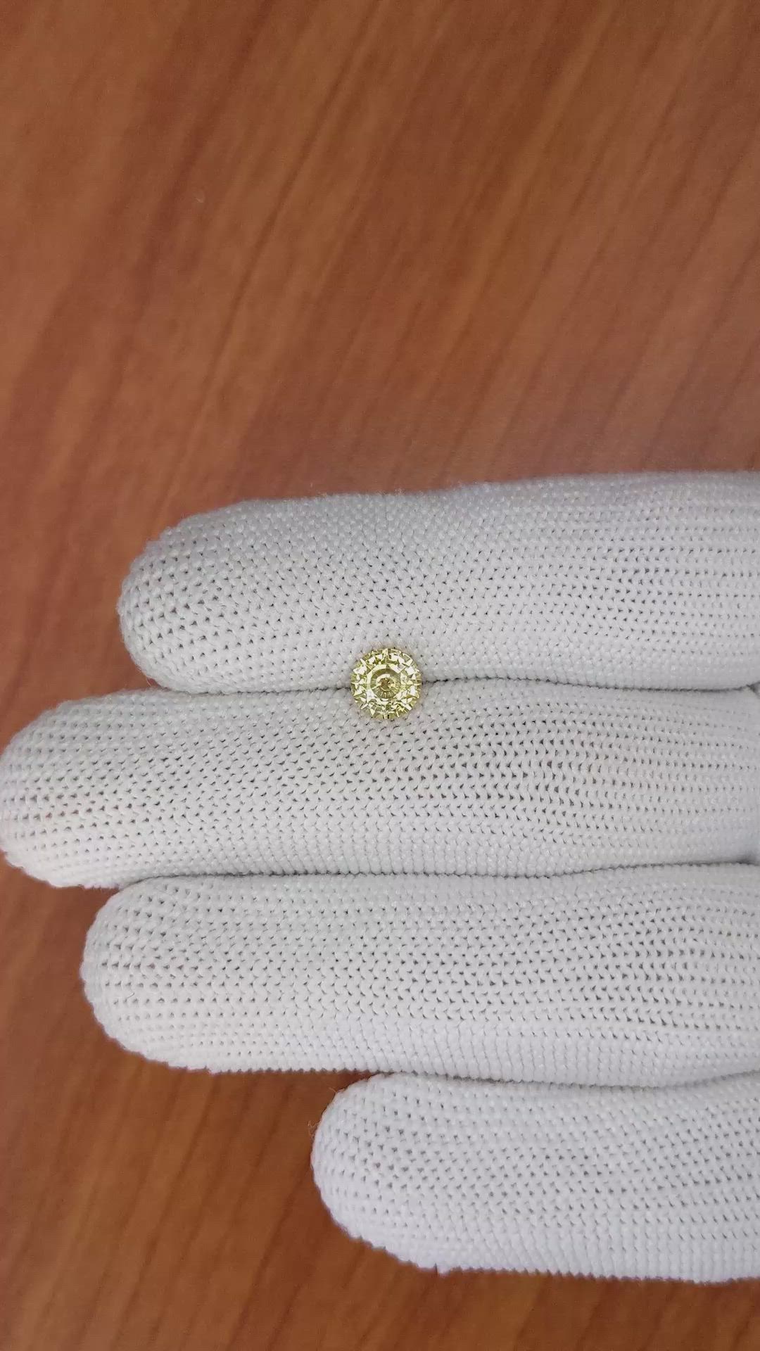 0.94 Ct. Yellow Sapphire from Ceylon (Sri Lanka) Size Video