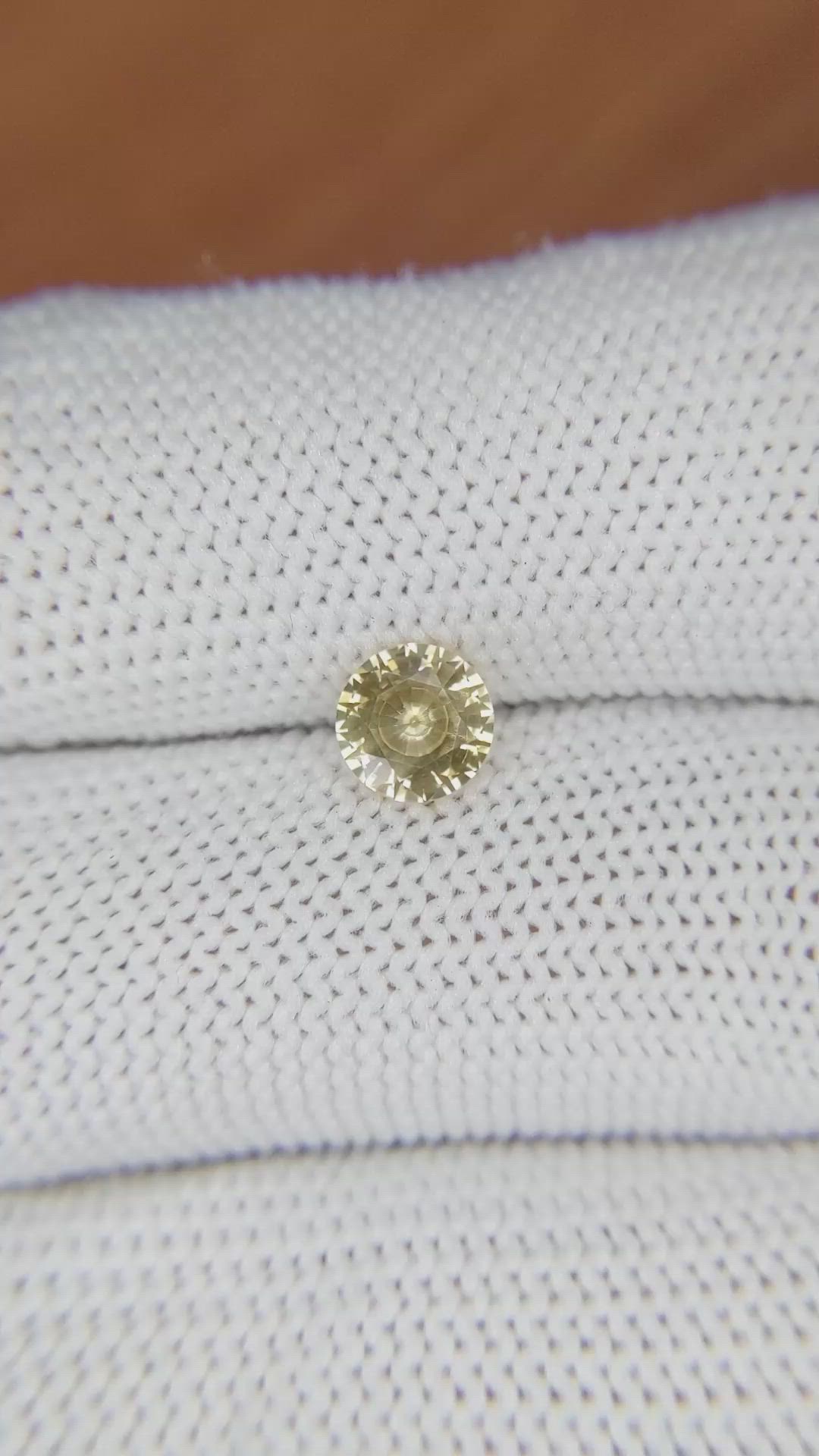 0.94 Ct. Yellow Sapphire from Ceylon (Sri Lanka) Size Video