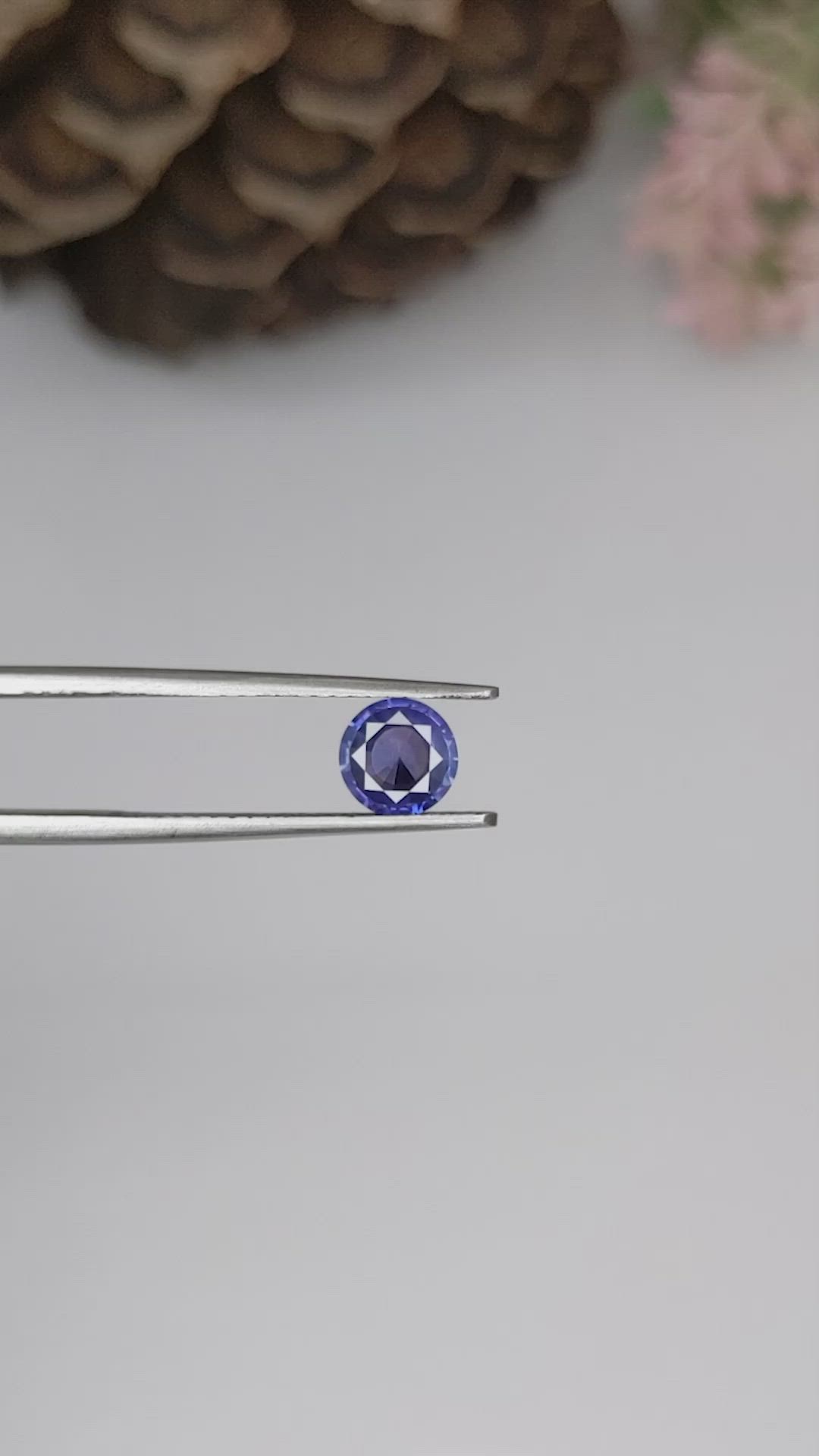 0.77 Ct. Purplish Blue Sapphire from Ceylon (Sri Lanka) Size Video