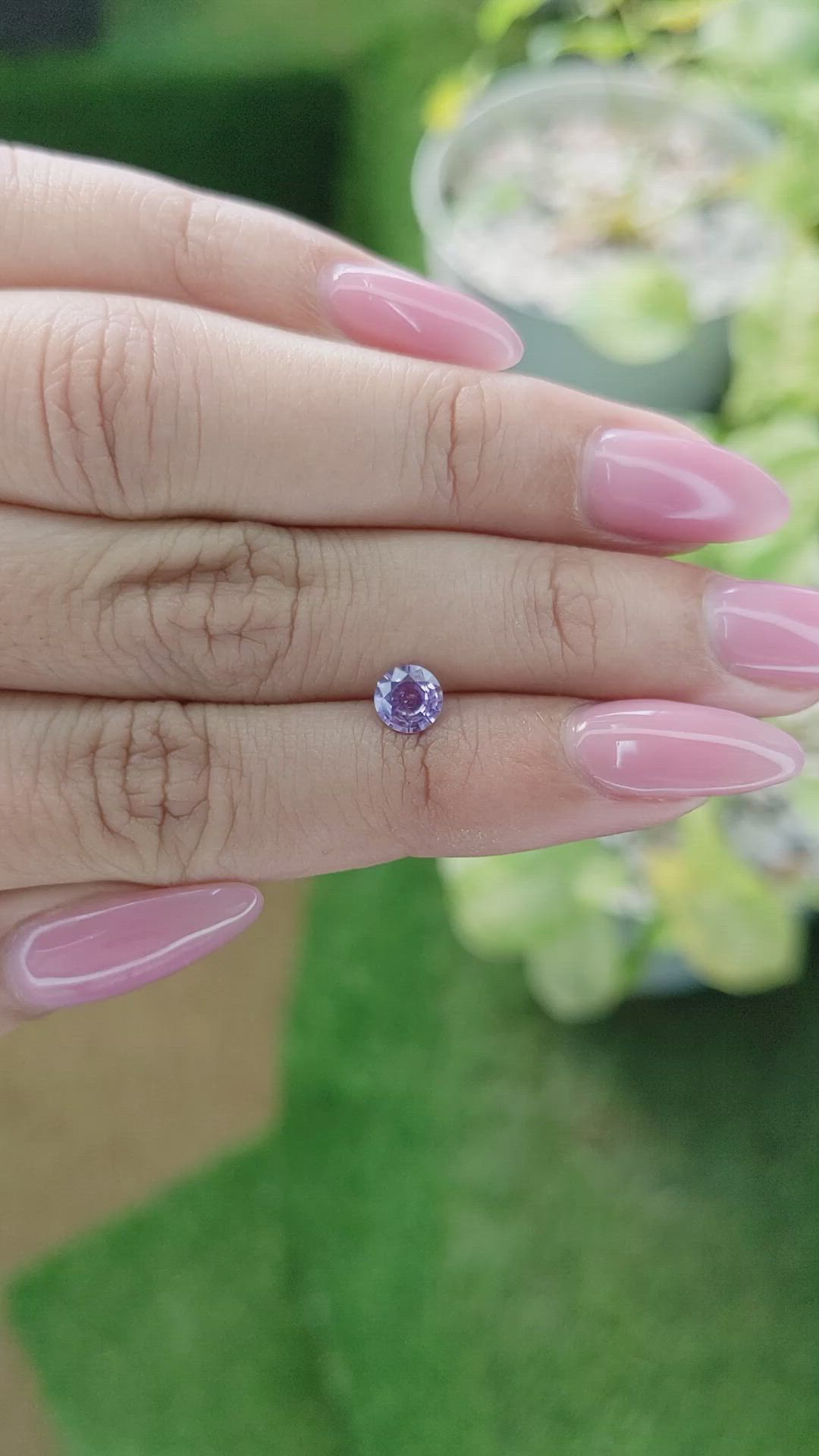 0.62 Ct. Purple Sapphire from Ceylon (Sri Lanka) Size Video