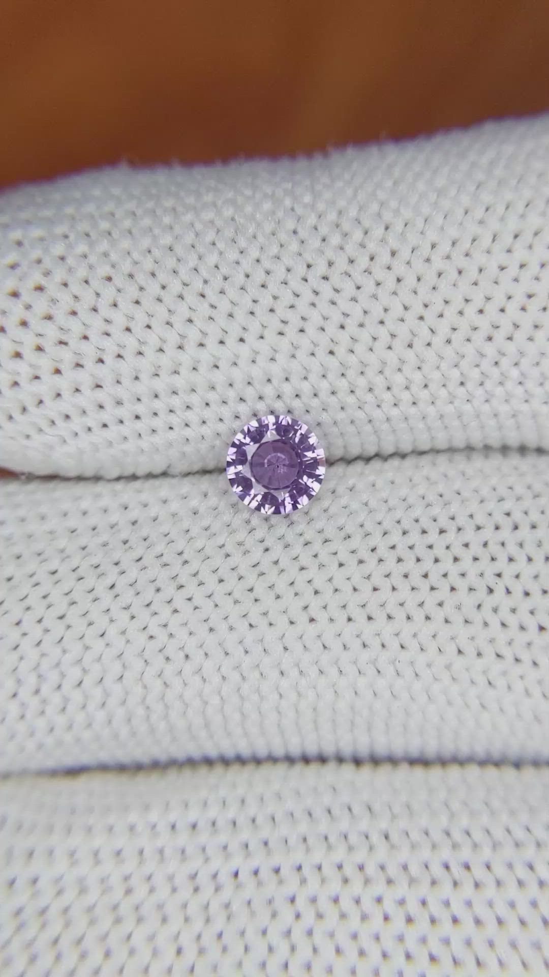 0.62 Ct. Purple Sapphire from Ceylon (Sri Lanka) Size Video