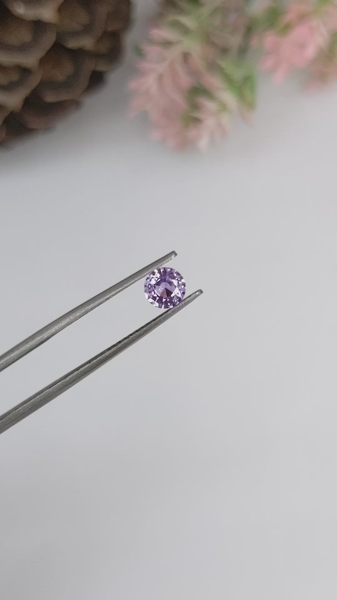 0.62 Ct. Purple Sapphire from Ceylon (Sri Lanka) Size Video