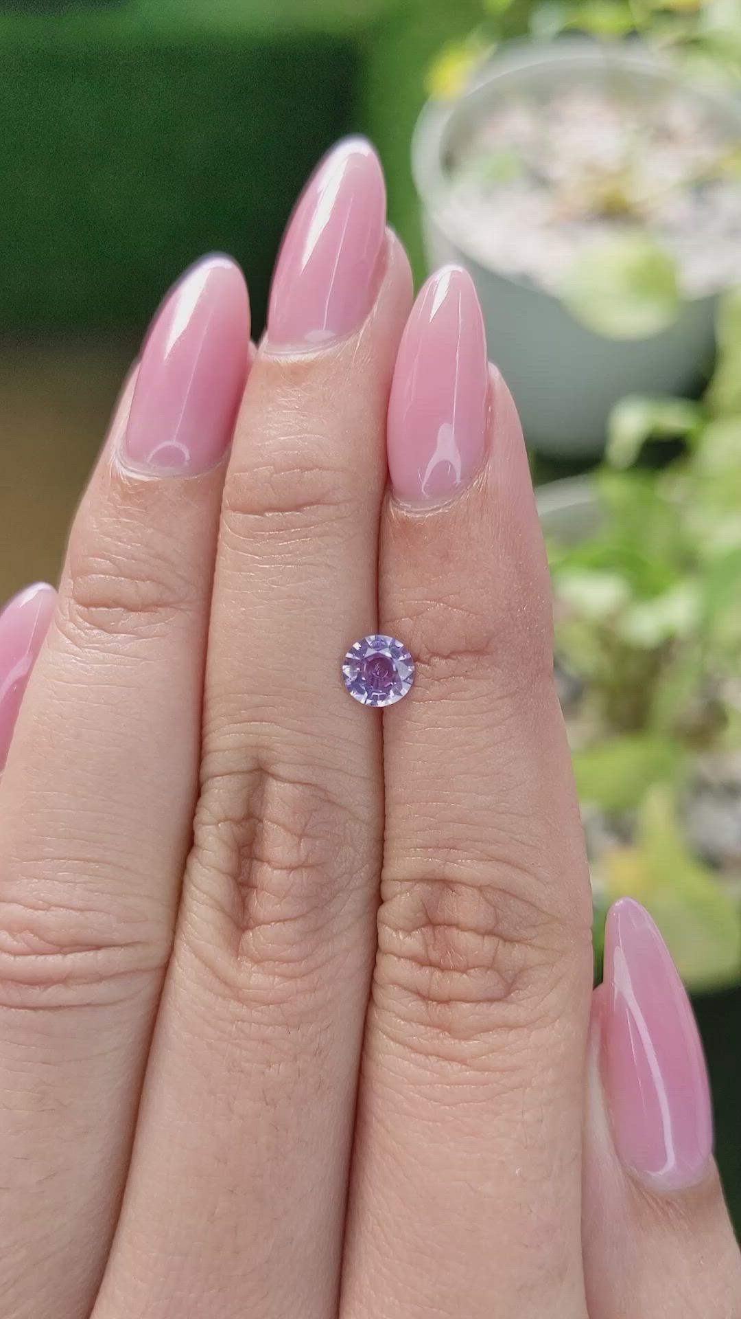 0.62 Ct. Purple Sapphire from Ceylon (Sri Lanka) Size Video