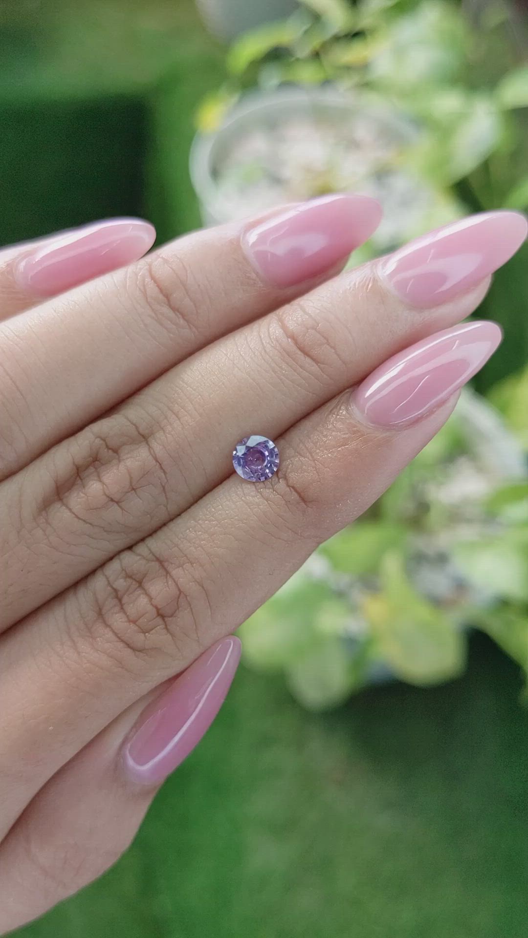 0.62 Ct. Purple Sapphire from Ceylon (Sri Lanka) Size Video