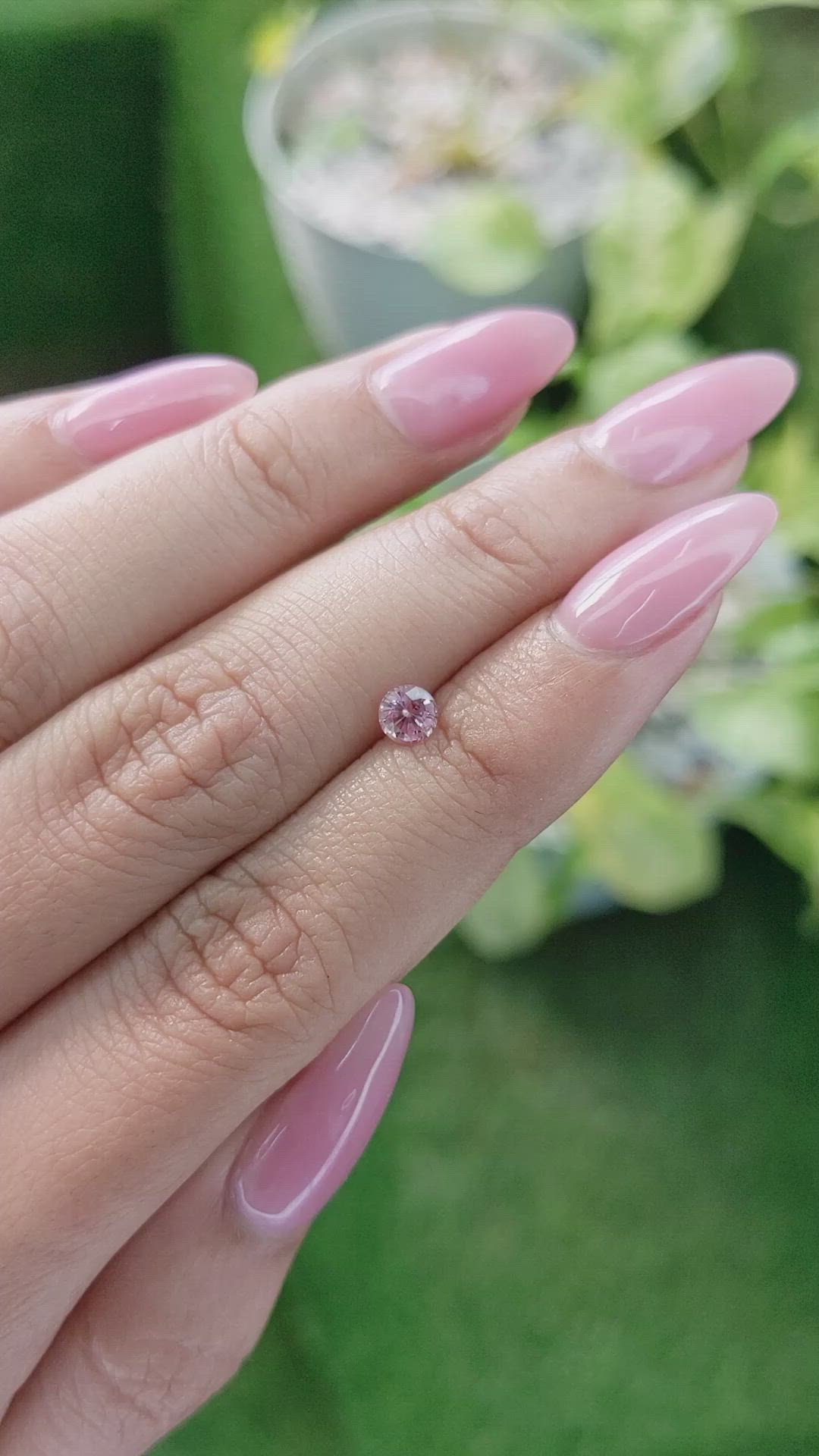 0.42 Ct. Pink Sapphire from Ceylon (Sri Lanka) Size Video