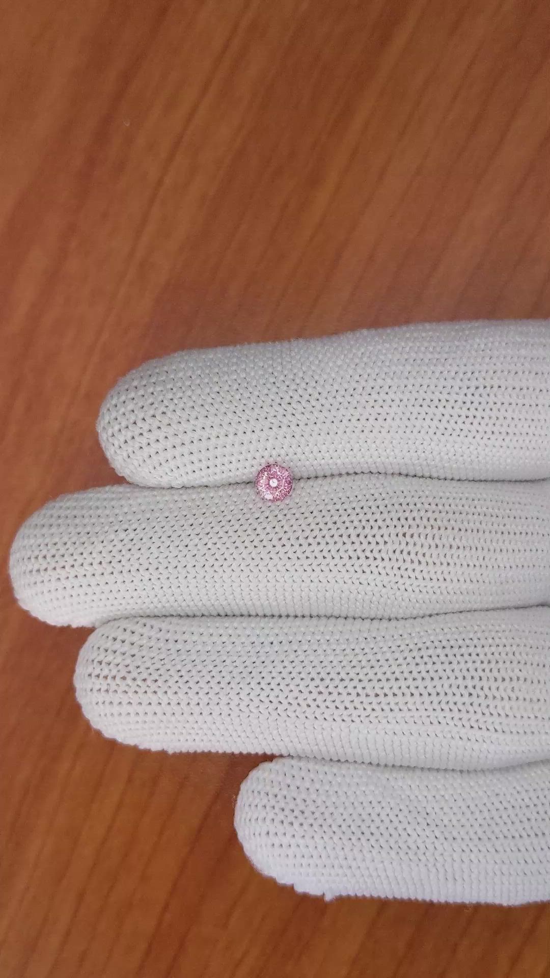 0.42 Ct. Pink Sapphire from Ceylon (Sri Lanka) Size Video