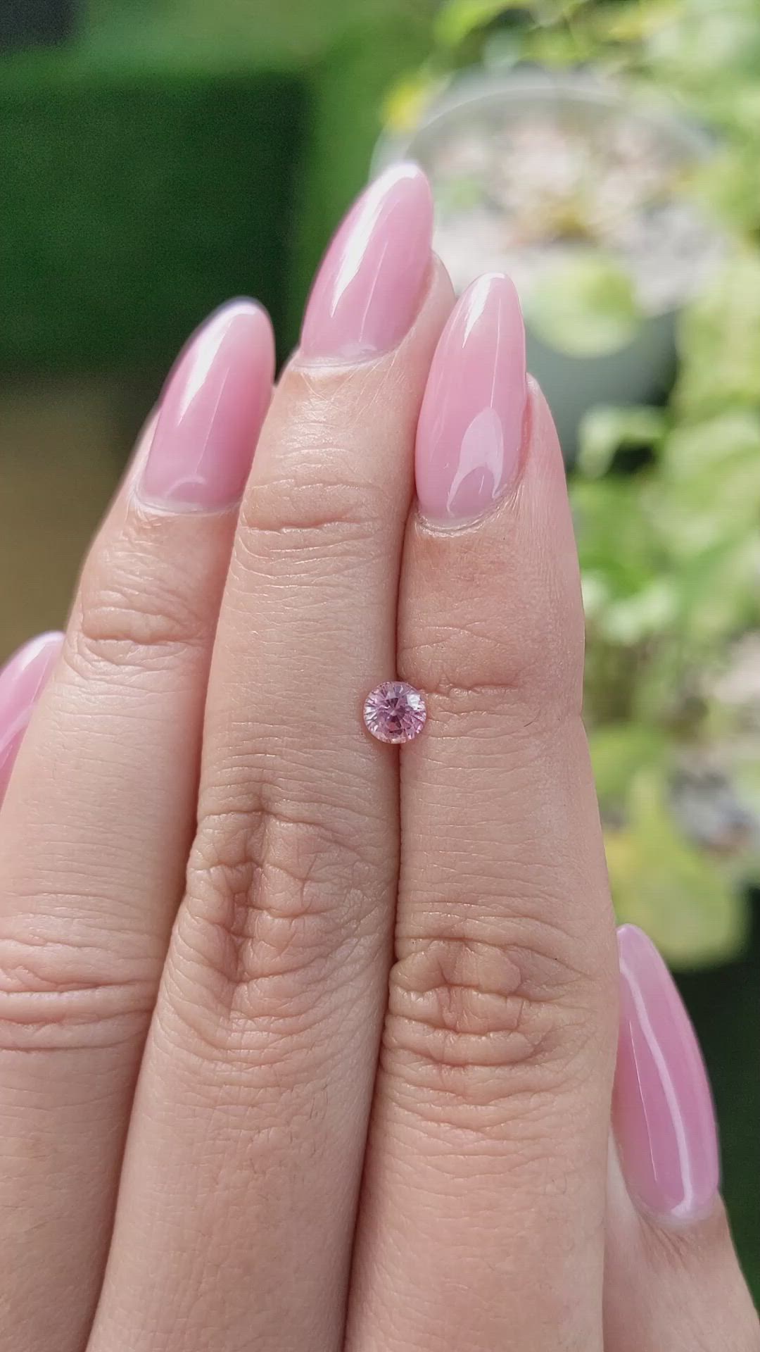 0.42 Ct. Pink Sapphire from Ceylon (Sri Lanka) Size Video