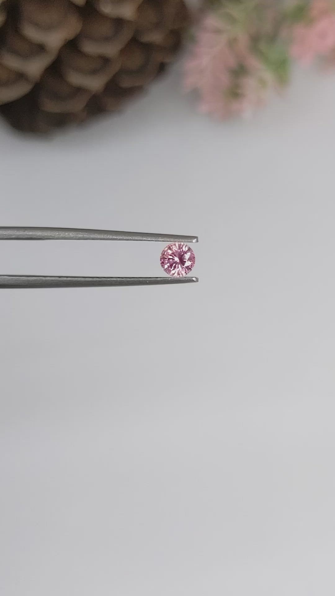 0.42 Ct. Pink Sapphire from Ceylon (Sri Lanka) Size Video