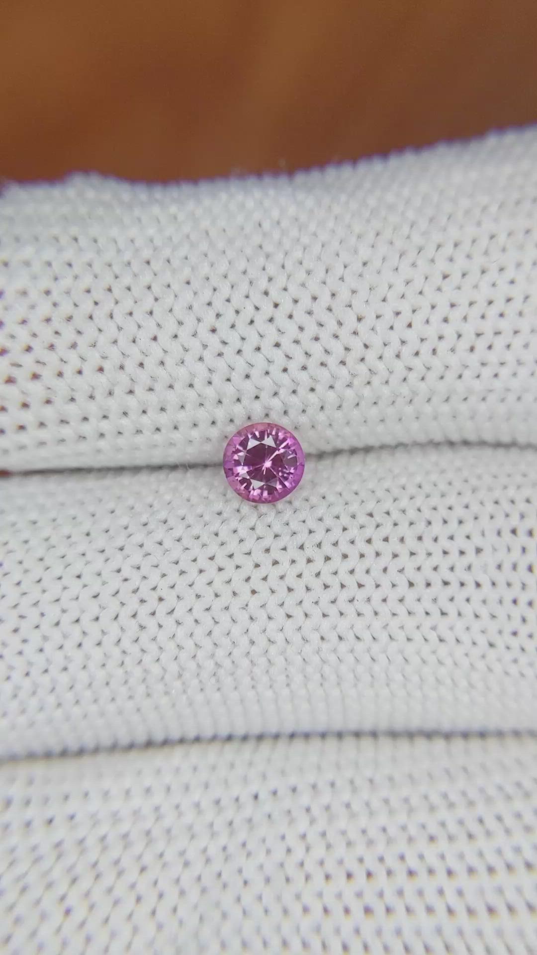 0.49 Ct. Purplish Pink Sapphire from Ceylon (Sri Lanka) Size Video