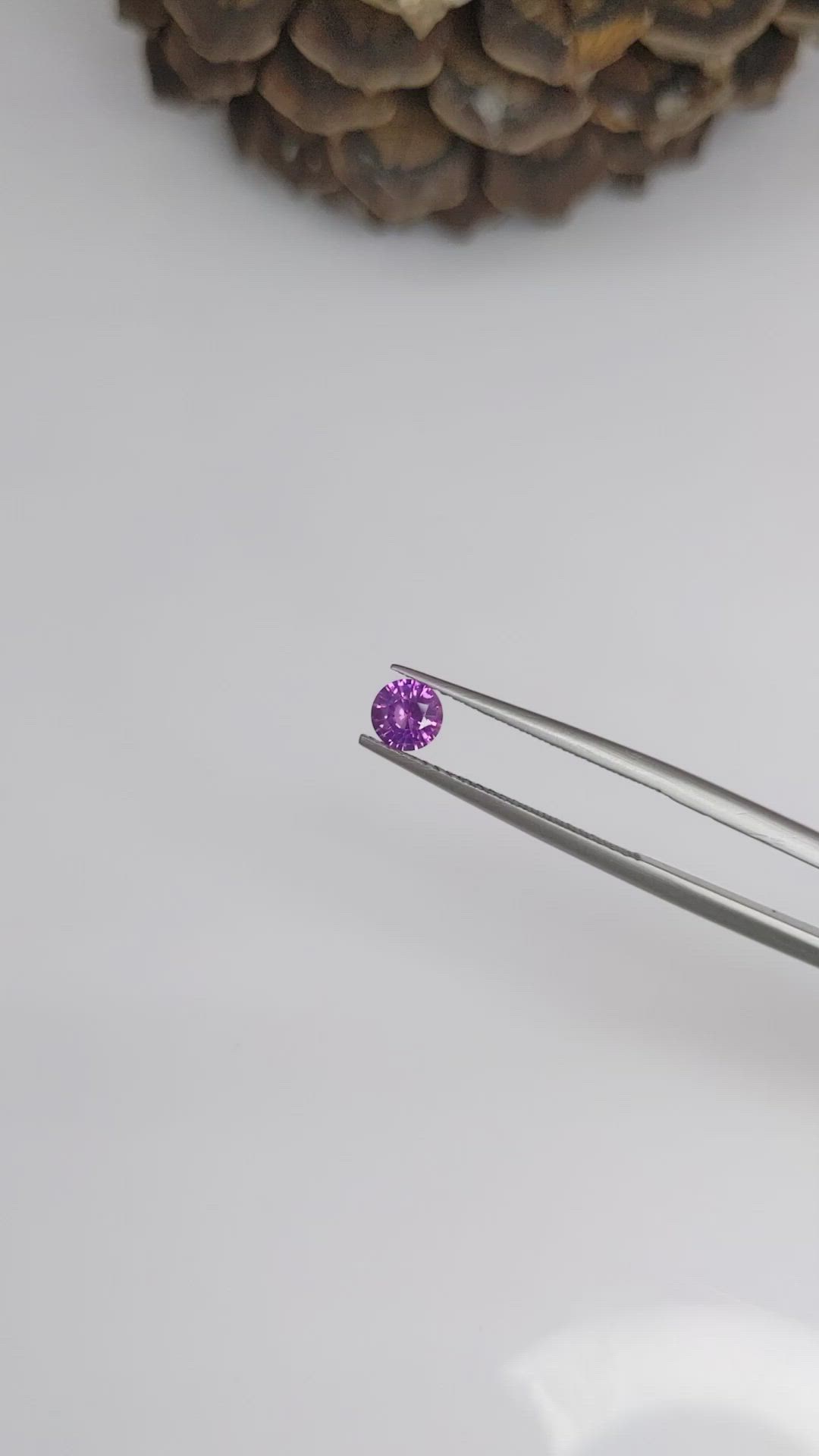 0.46 Ct. Pinkish Purple Sapphire from Ceylon (Sri Lanka) Size Video