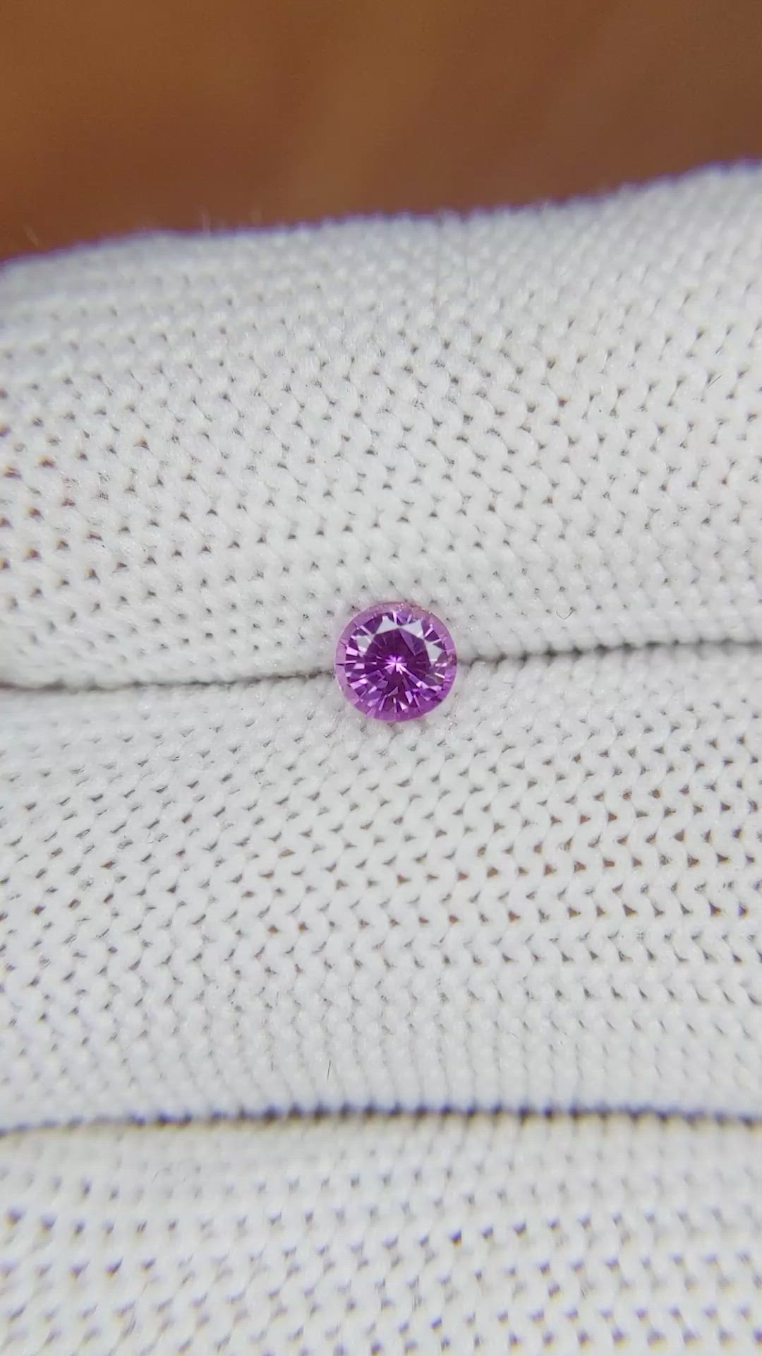 0.42 Ct. Pinkish Purple Sapphire from Ceylon (Sri Lanka) Size Video