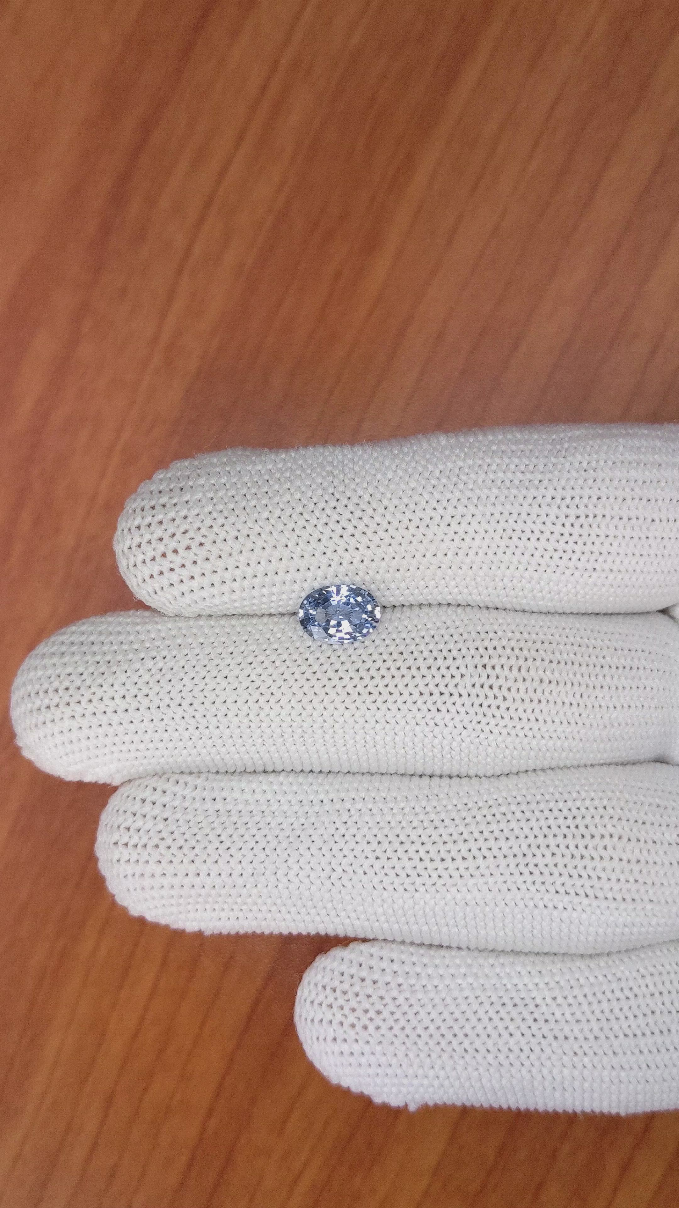 1.29 Ct. Blue Sapphire from Ceylon (Sri Lanka) Size Video