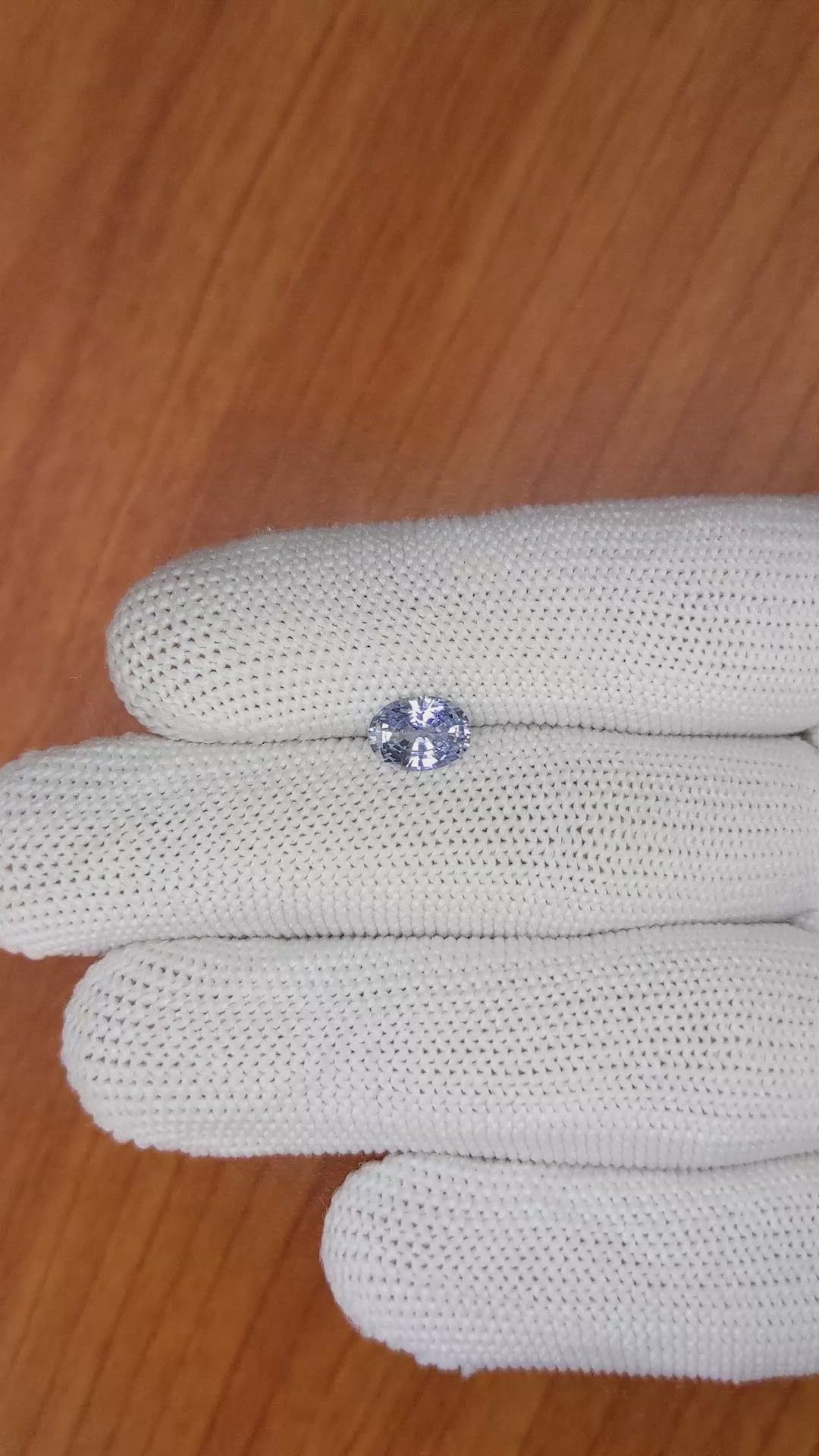 1.33 Ct. Blue Sapphire from Ceylon (Sri Lanka) Size Video