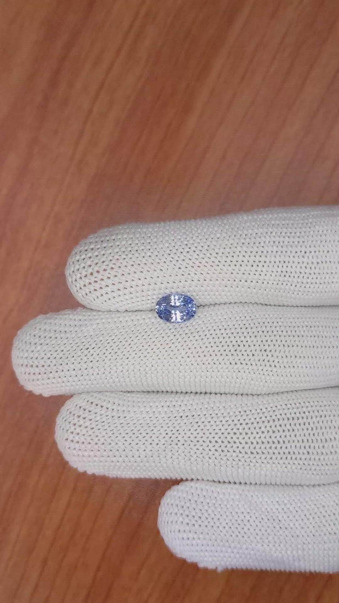 1.21 Ct. Blue Sapphire from Ceylon (Sri Lanka) Size Video