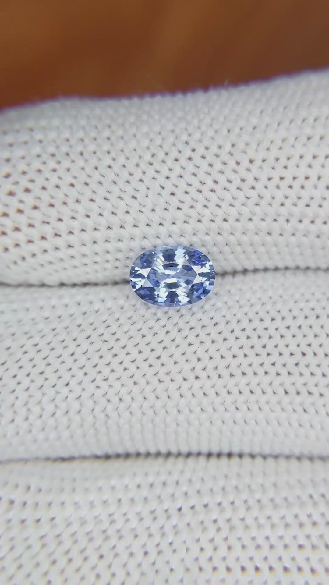 1.21 Ct. Blue Sapphire from Ceylon (Sri Lanka) Size Video