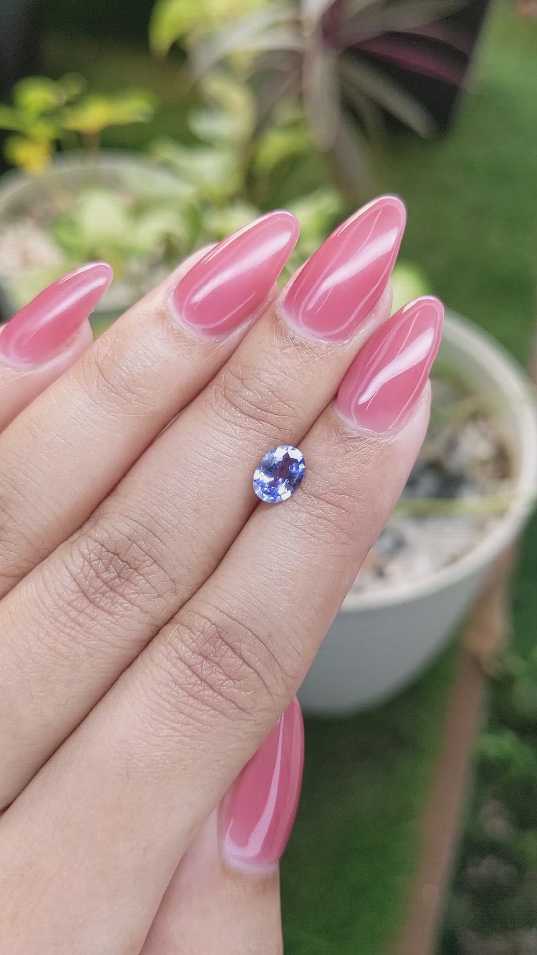 0.93 Ct. Blue Sapphire from Ceylon (Sri Lanka) Size Video