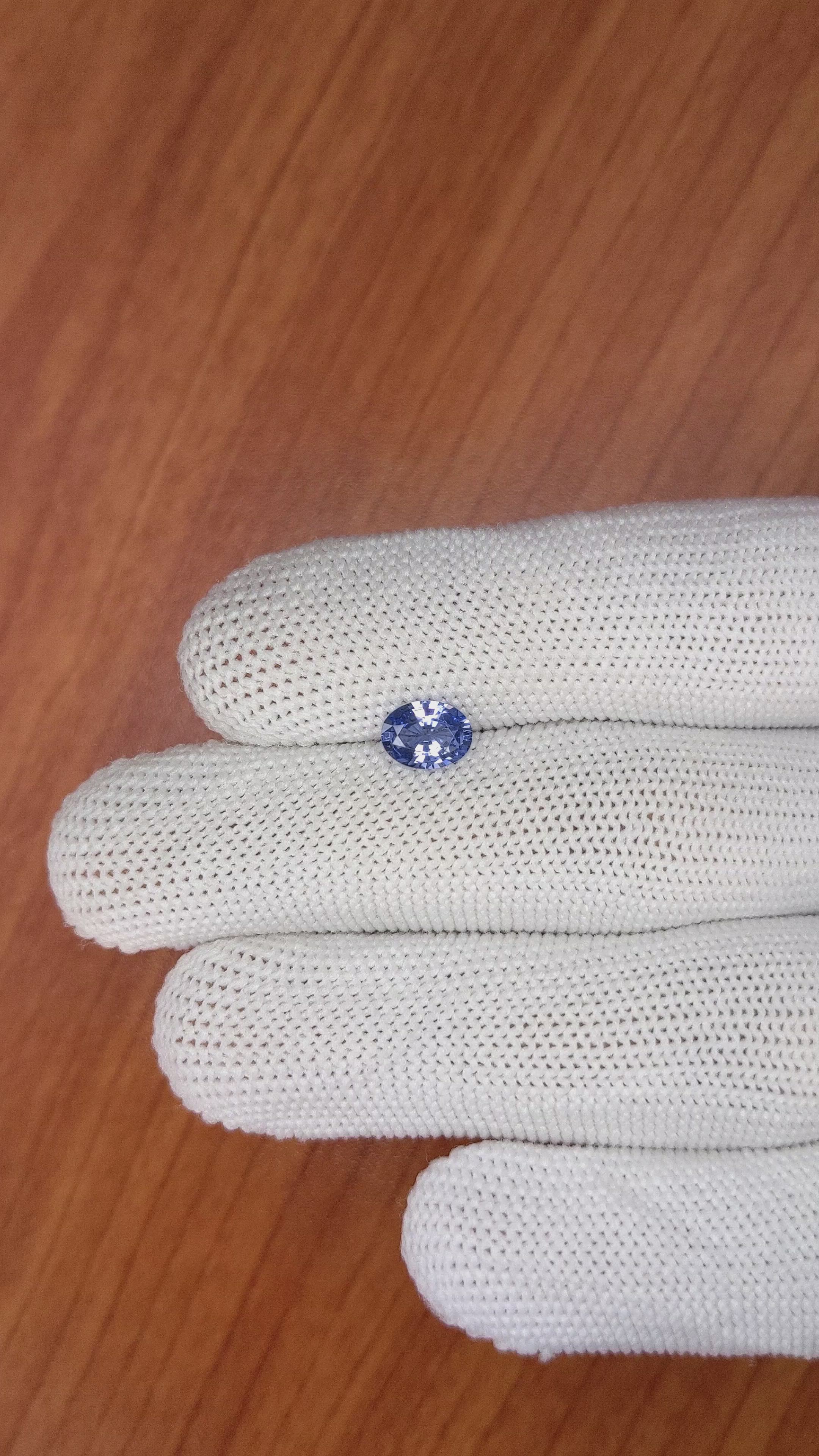 0.93 Ct. Blue Sapphire from Ceylon (Sri Lanka) Size Video