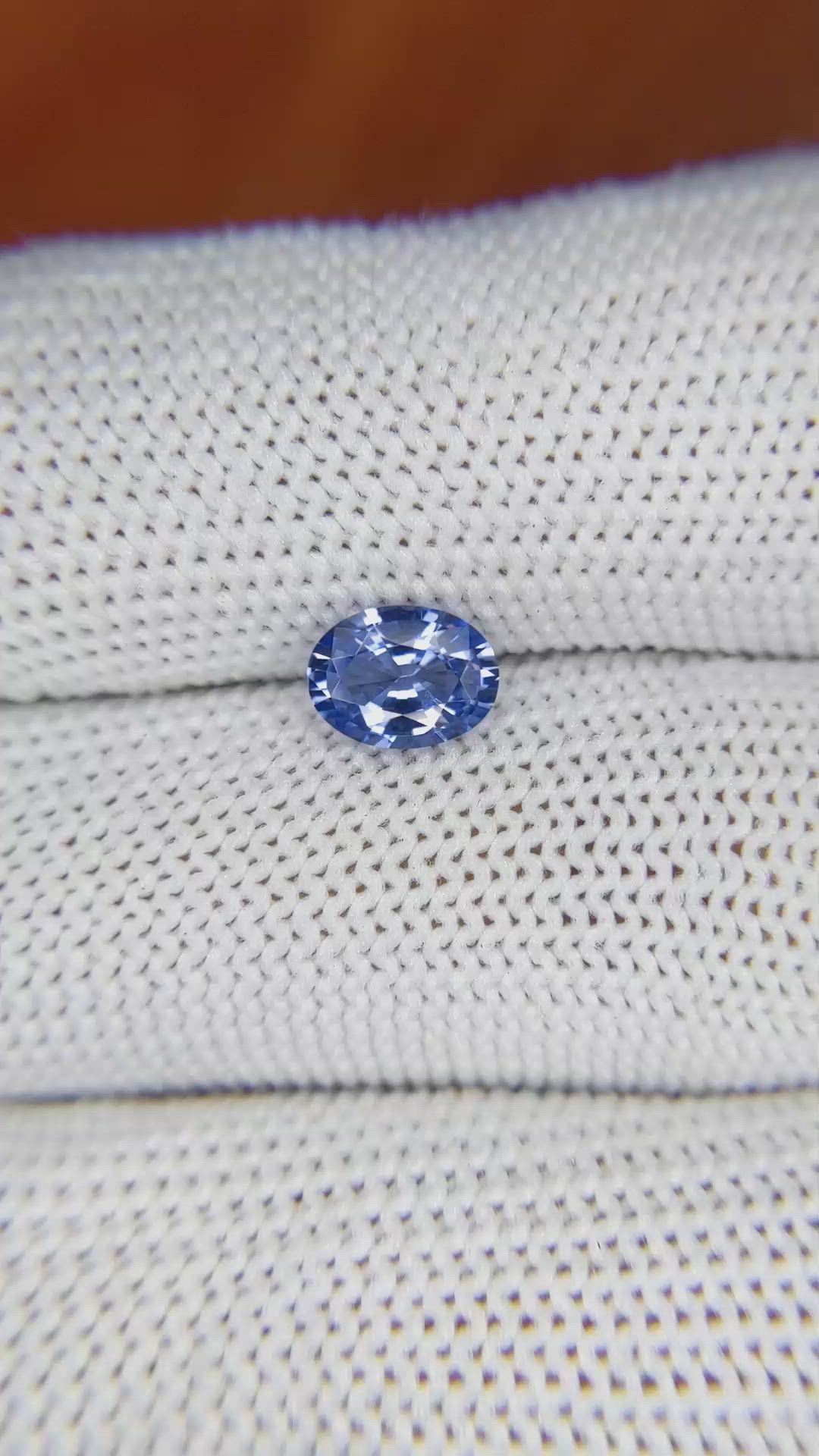 0.93 Ct. Blue Sapphire from Ceylon (Sri Lanka) Size Video