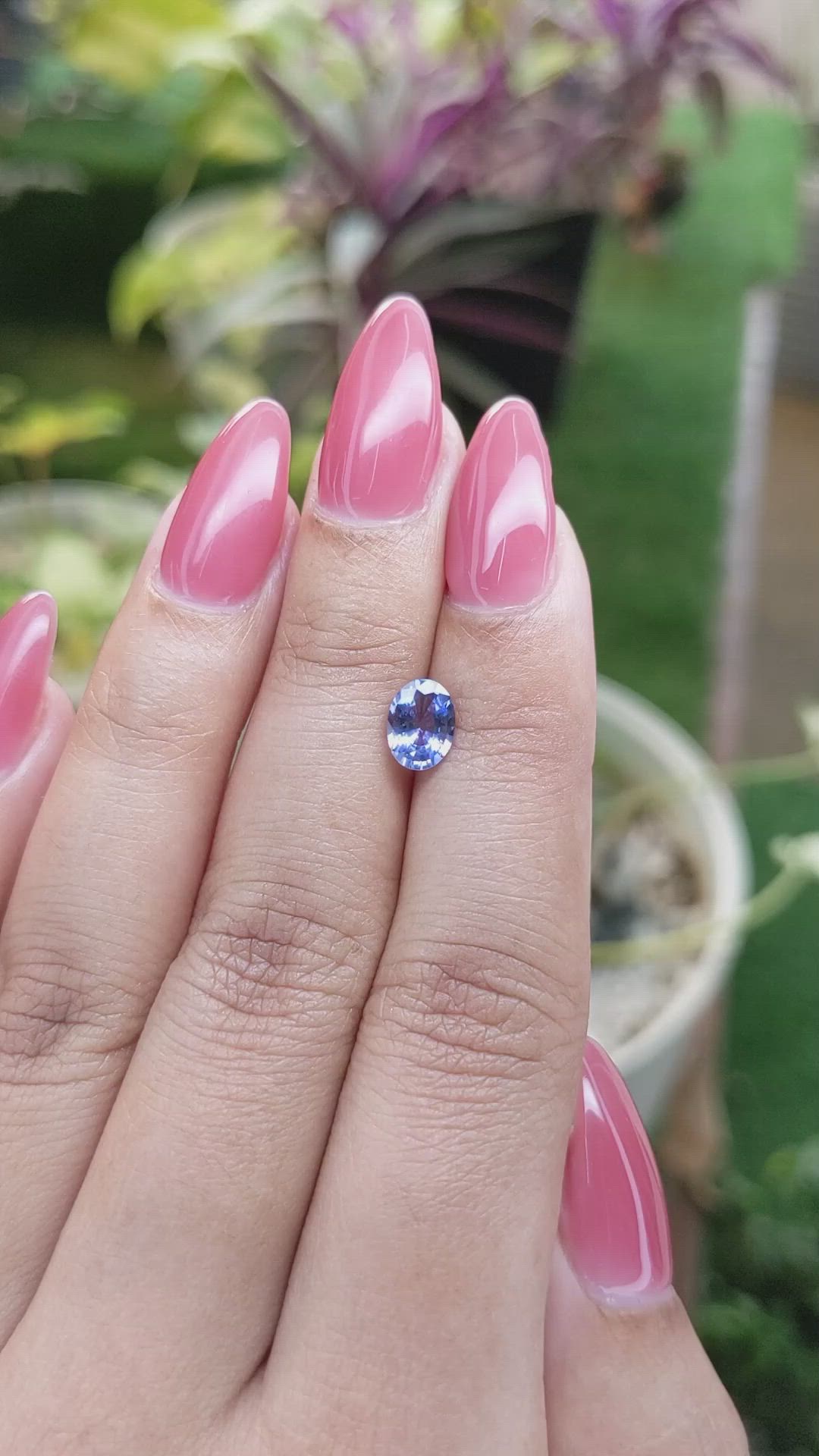 0.93 Ct. Blue Sapphire from Ceylon (Sri Lanka) Size Video